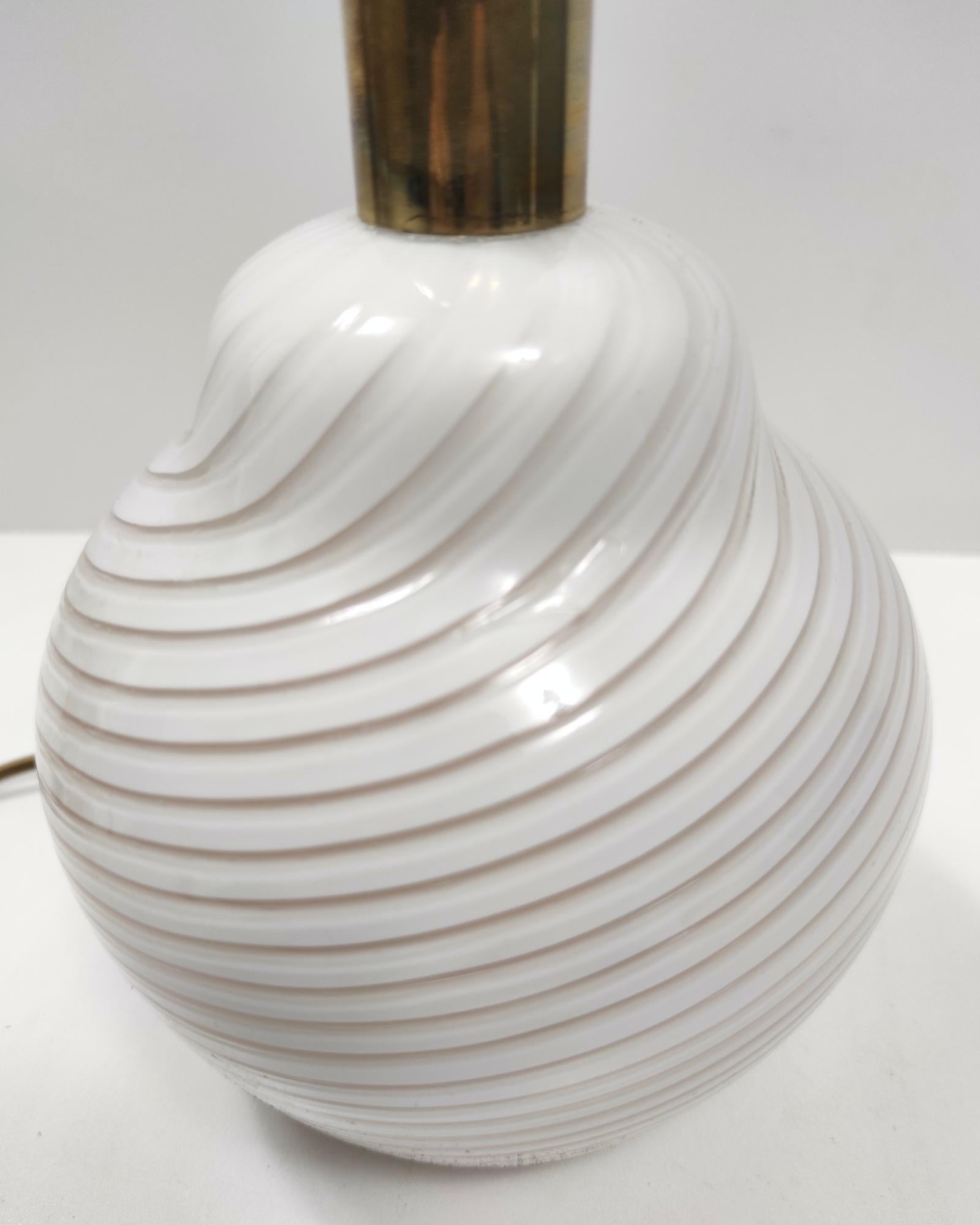 Italian Murano Glass Table Lamp by Lino Tagliapietra Produced by Paf, Italy, 1980s For Sale
