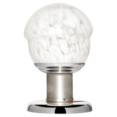 Murano Glass Table Lamp by Mazzega, Chrome Base, Mid-Century Modern