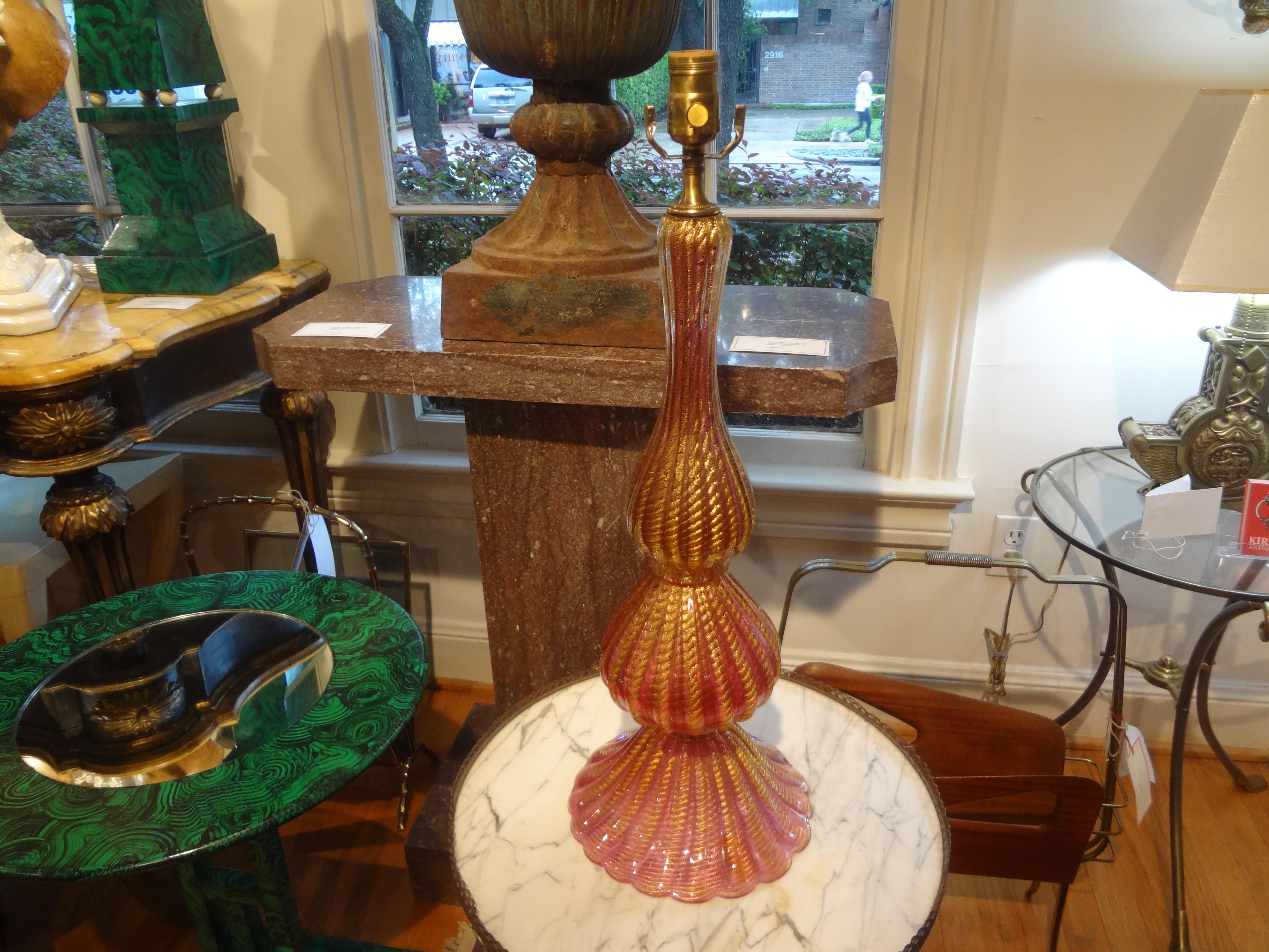 Murano Glass Table Lamp by Seguso 5