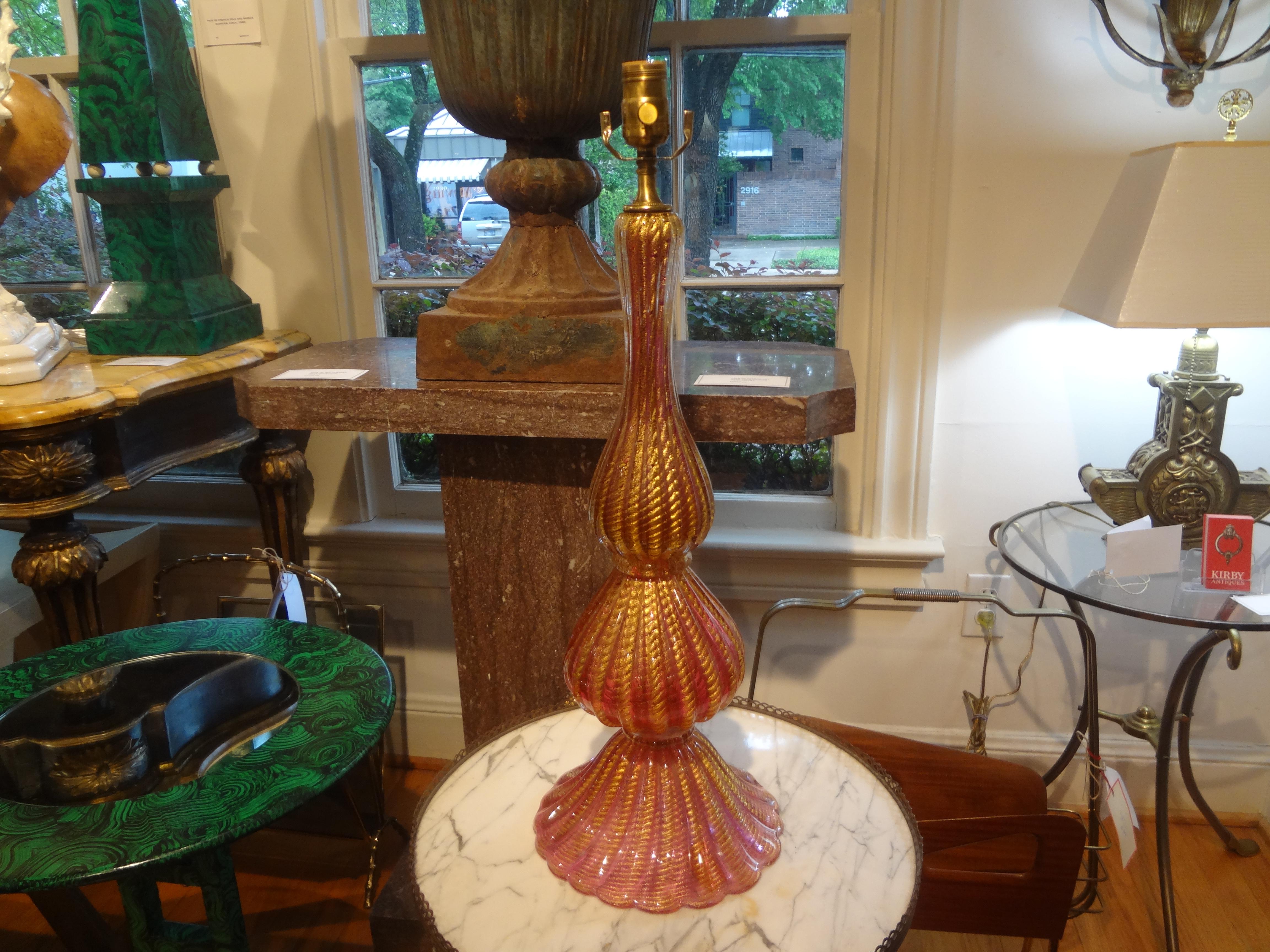 Murano Glass Table Lamp by Seguso 6
