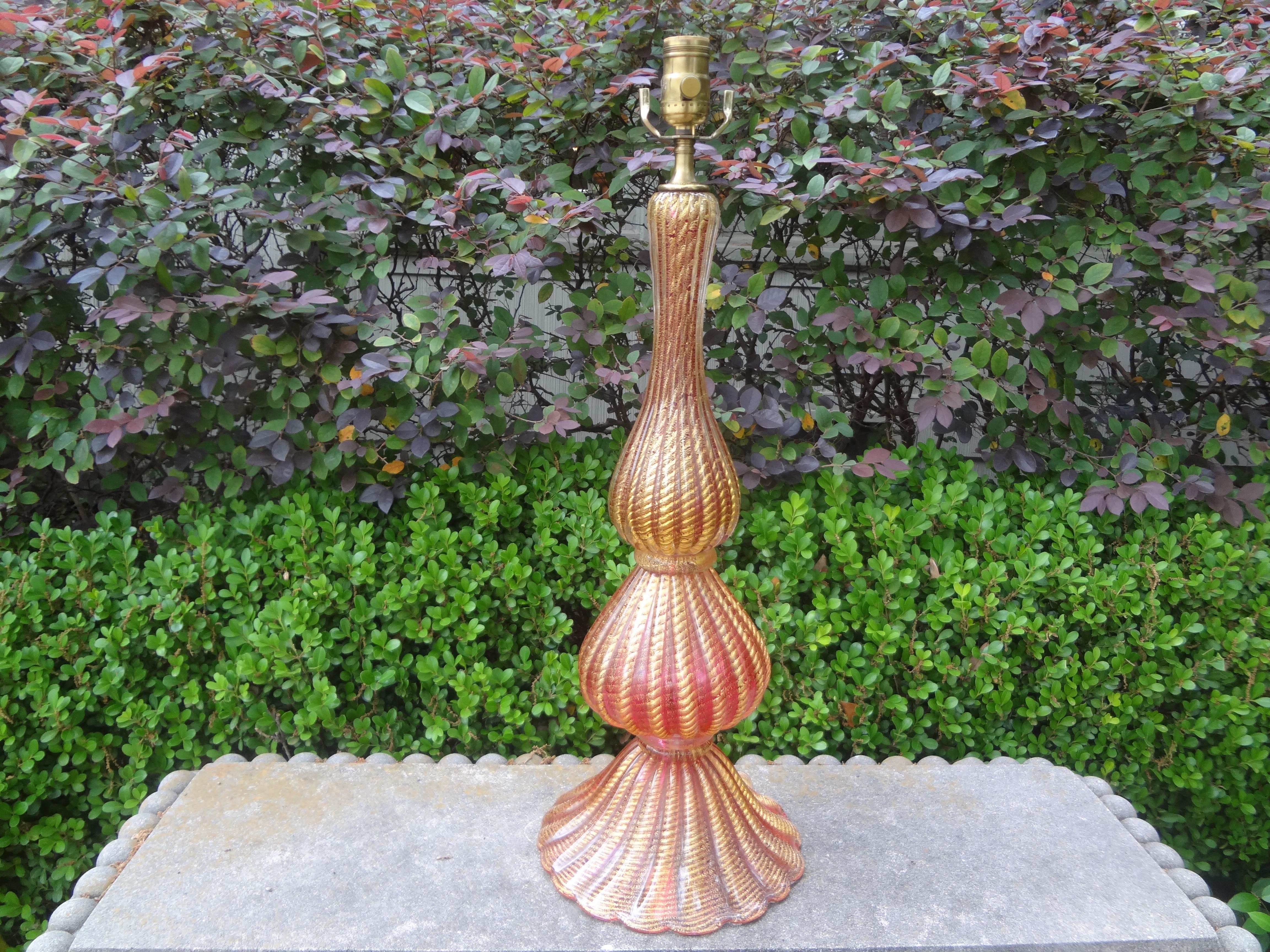 Italian Murano Glass Table Lamp by Seguso