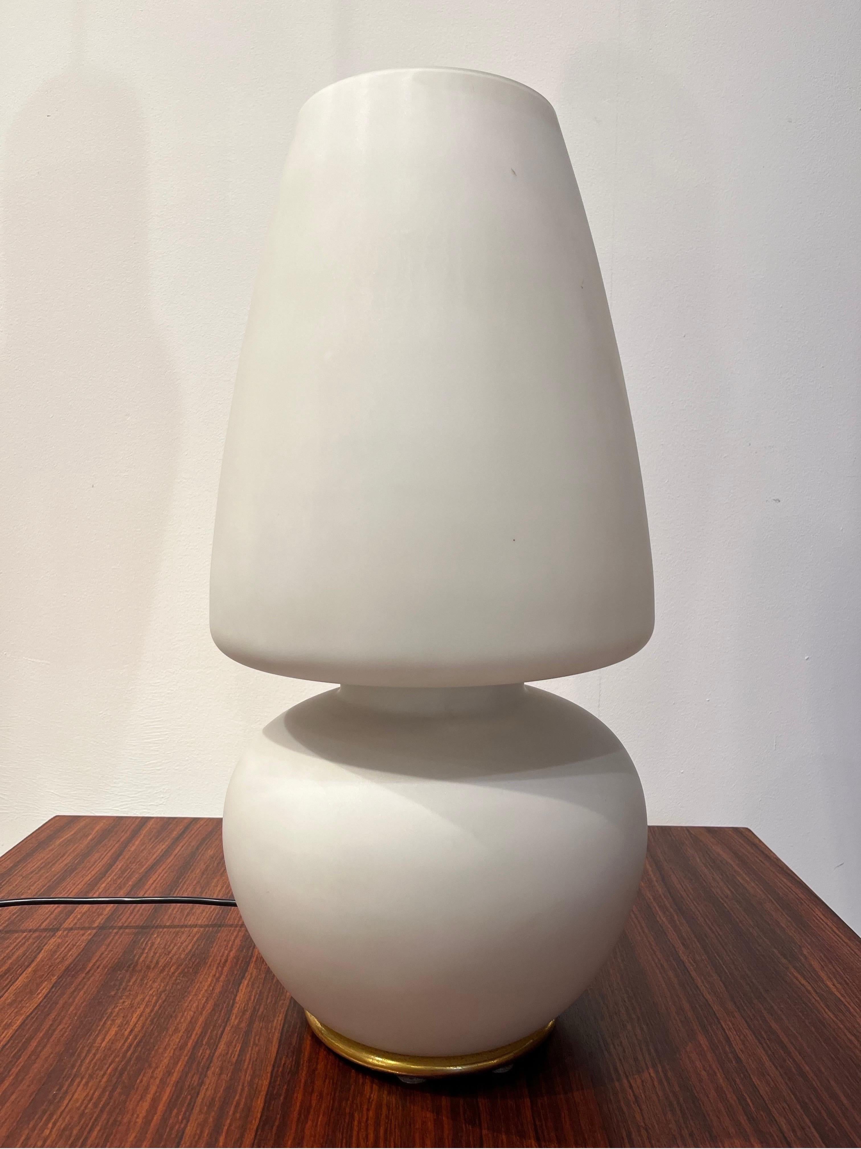 Mid-20th Century Murano Glass Table Lamp by VeArt, 1960s, Italy For Sale