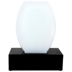 Ettore Sottsass for Stillovo Murano Glass Table Lamp Dorane Black Opaque Glass