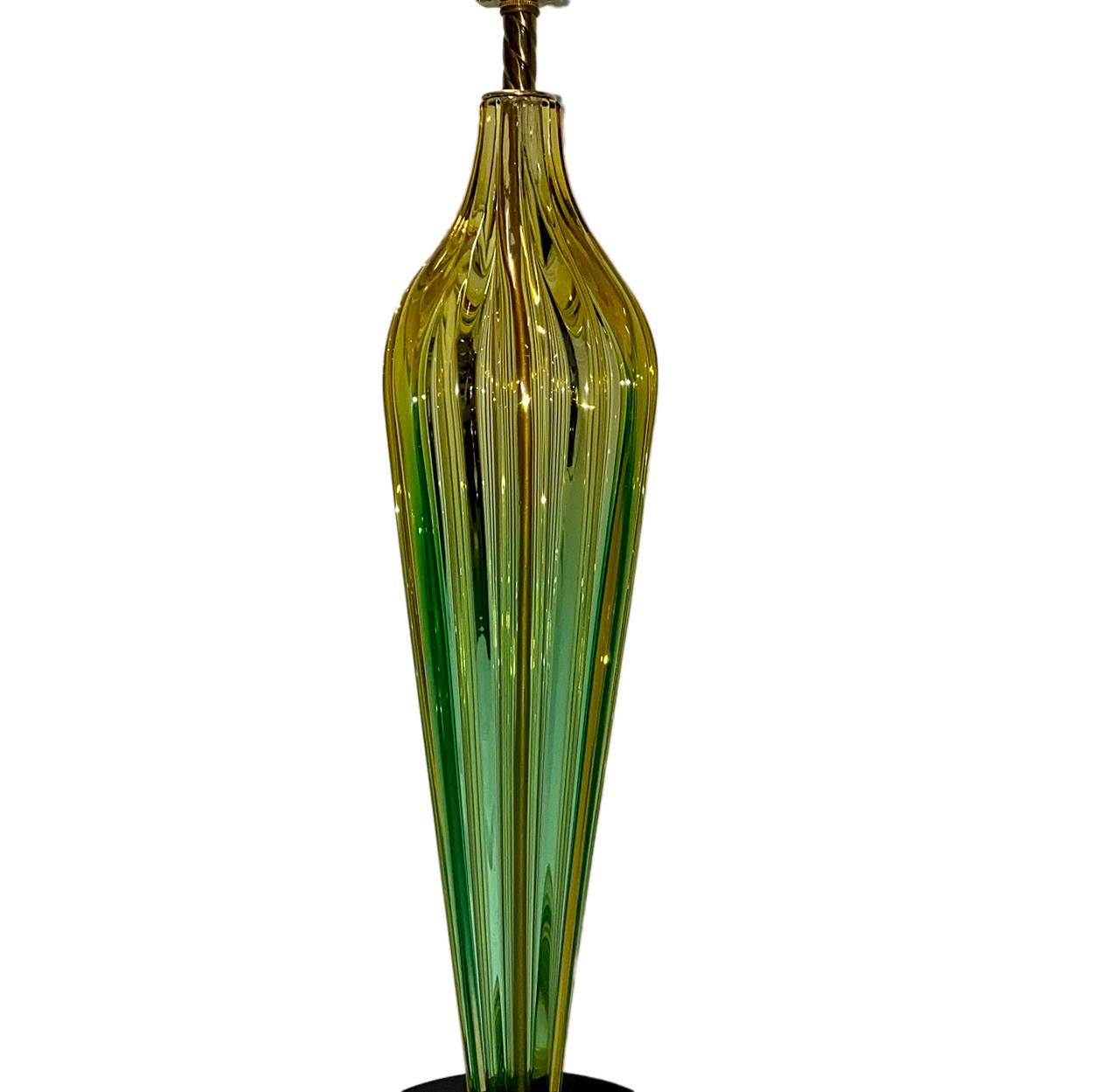 Italian Murano Glass Table Lamp For Sale