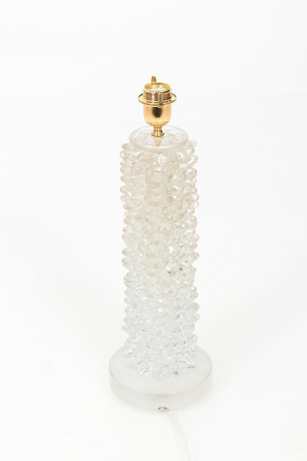 Mid-Century Modern Murano Glass Table Lamp For Sale