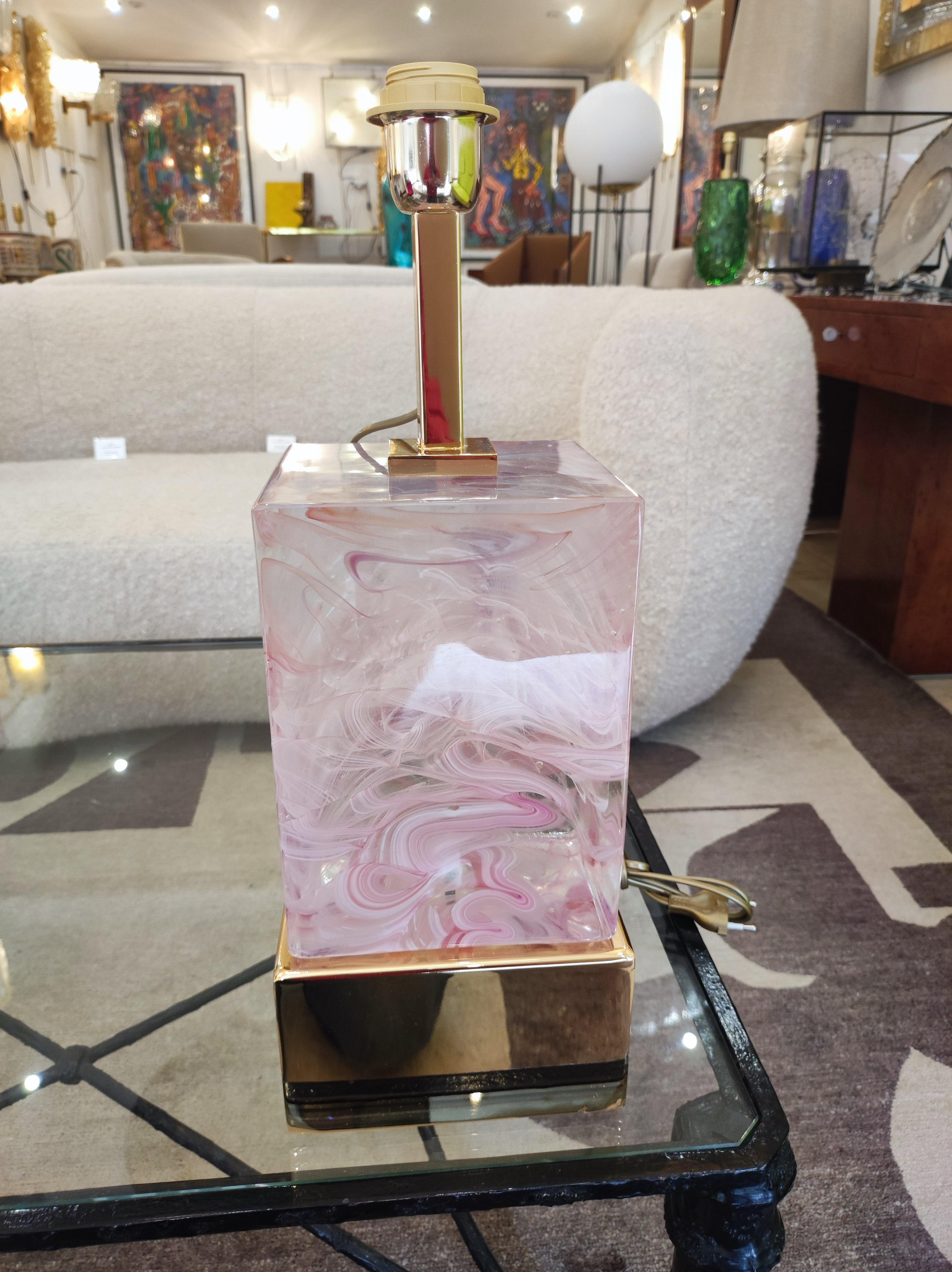 Murano Glass Table Lamp In Excellent Condition For Sale In Saint-Ouen, FR