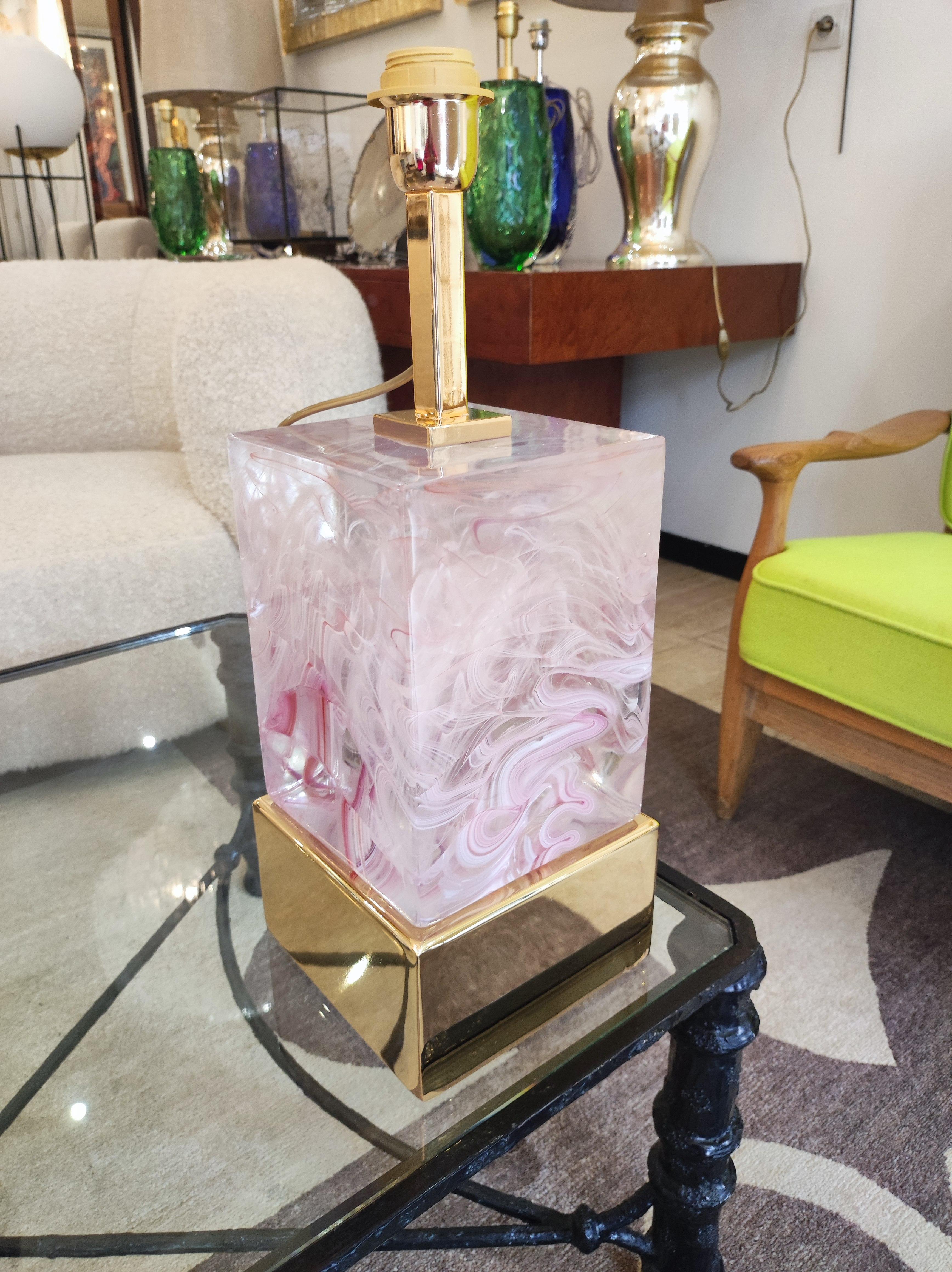 Contemporary Murano Glass Table Lamp For Sale