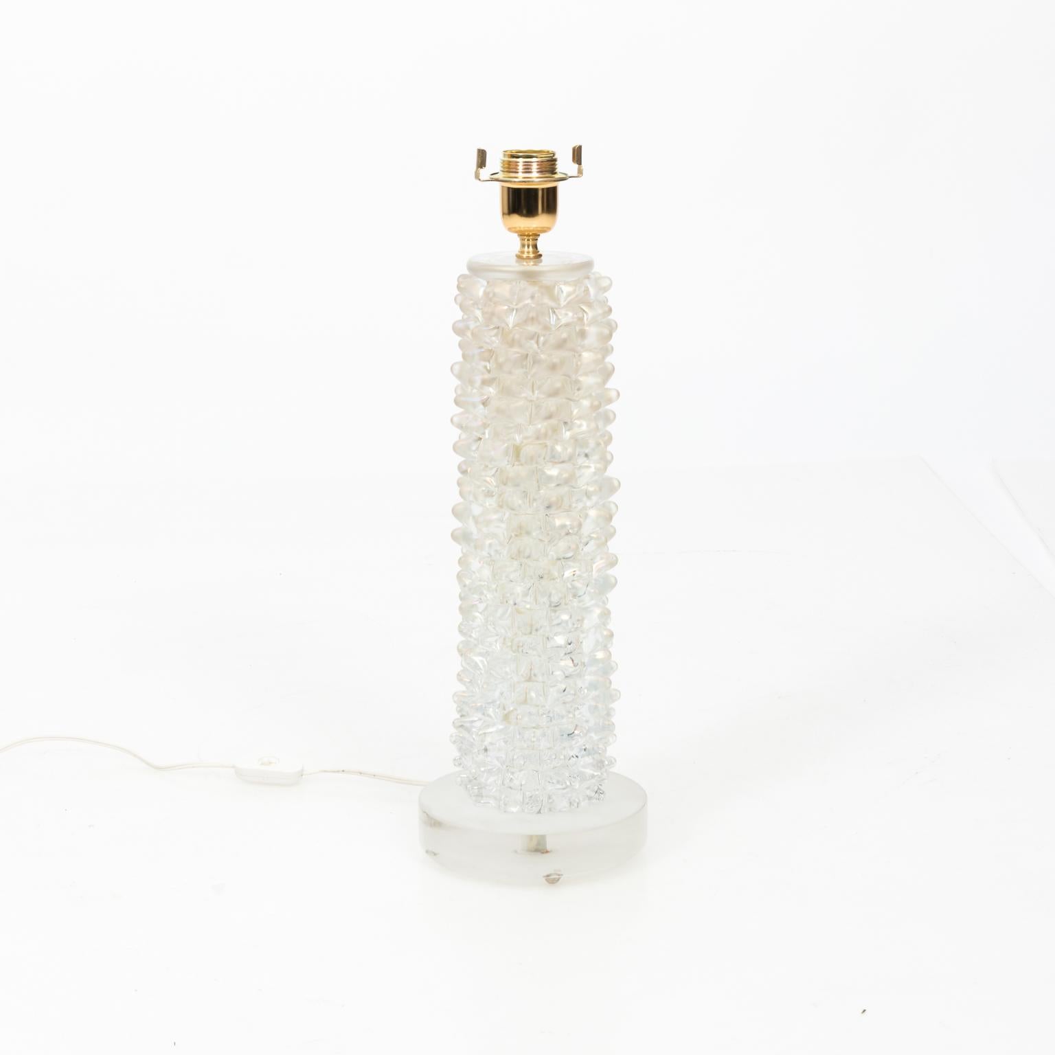 Contemporary Murano Glass Table Lamp For Sale