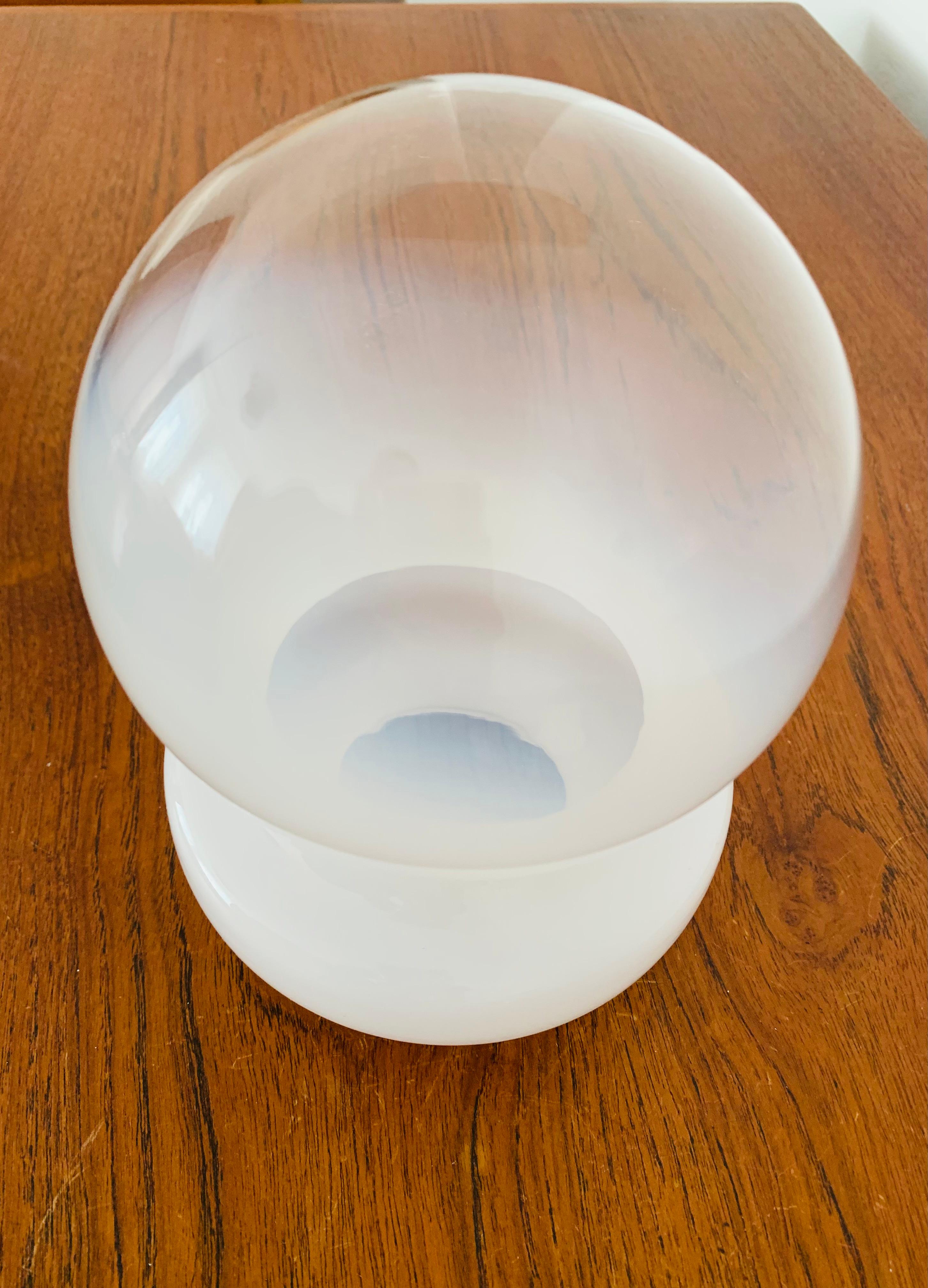 Metal Murano Glass Table Lamp For Sale