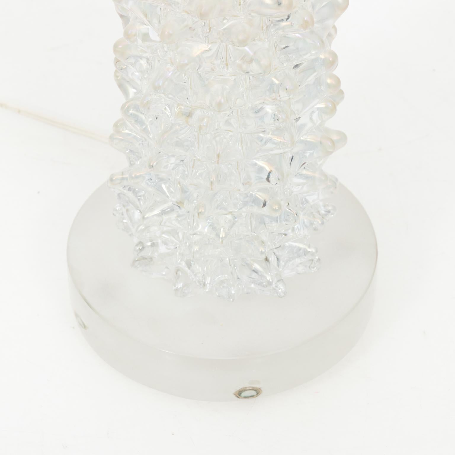 Murano Glass Table Lamp For Sale 3