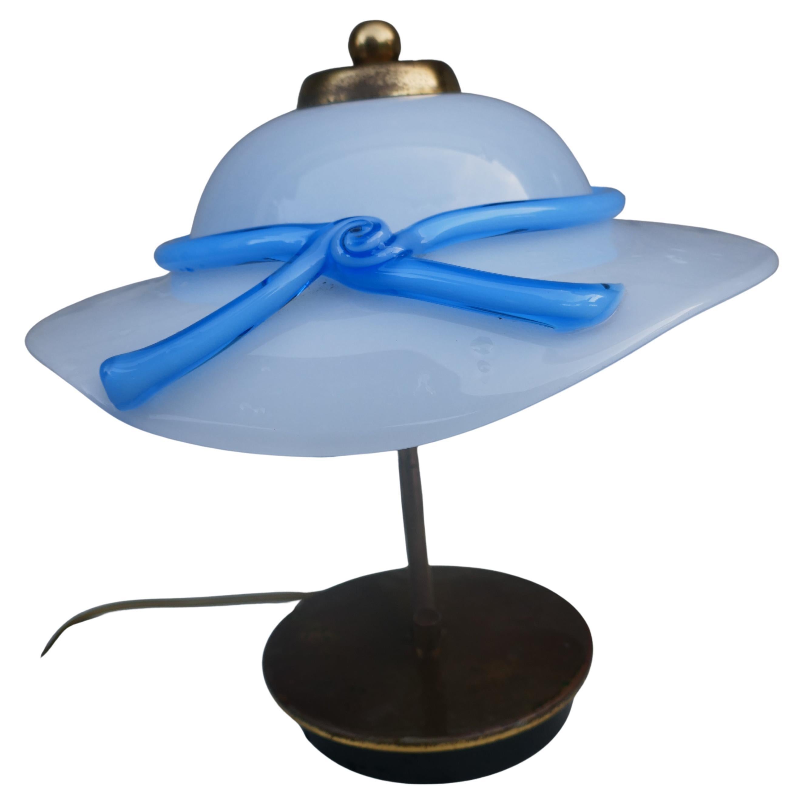 Murano glass table lamp For Sale