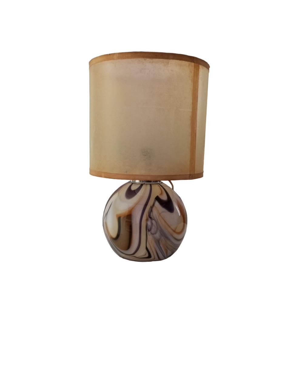 Verre de Murano Lampe de table en verre de Murano des années 70. en vente