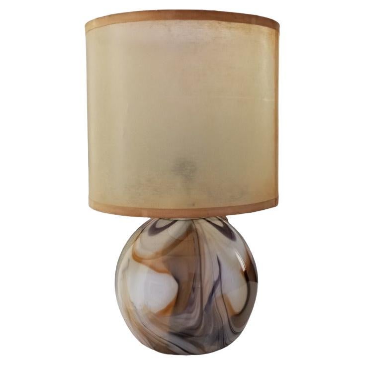 Murano glass table lamp from the '70s. For Sale