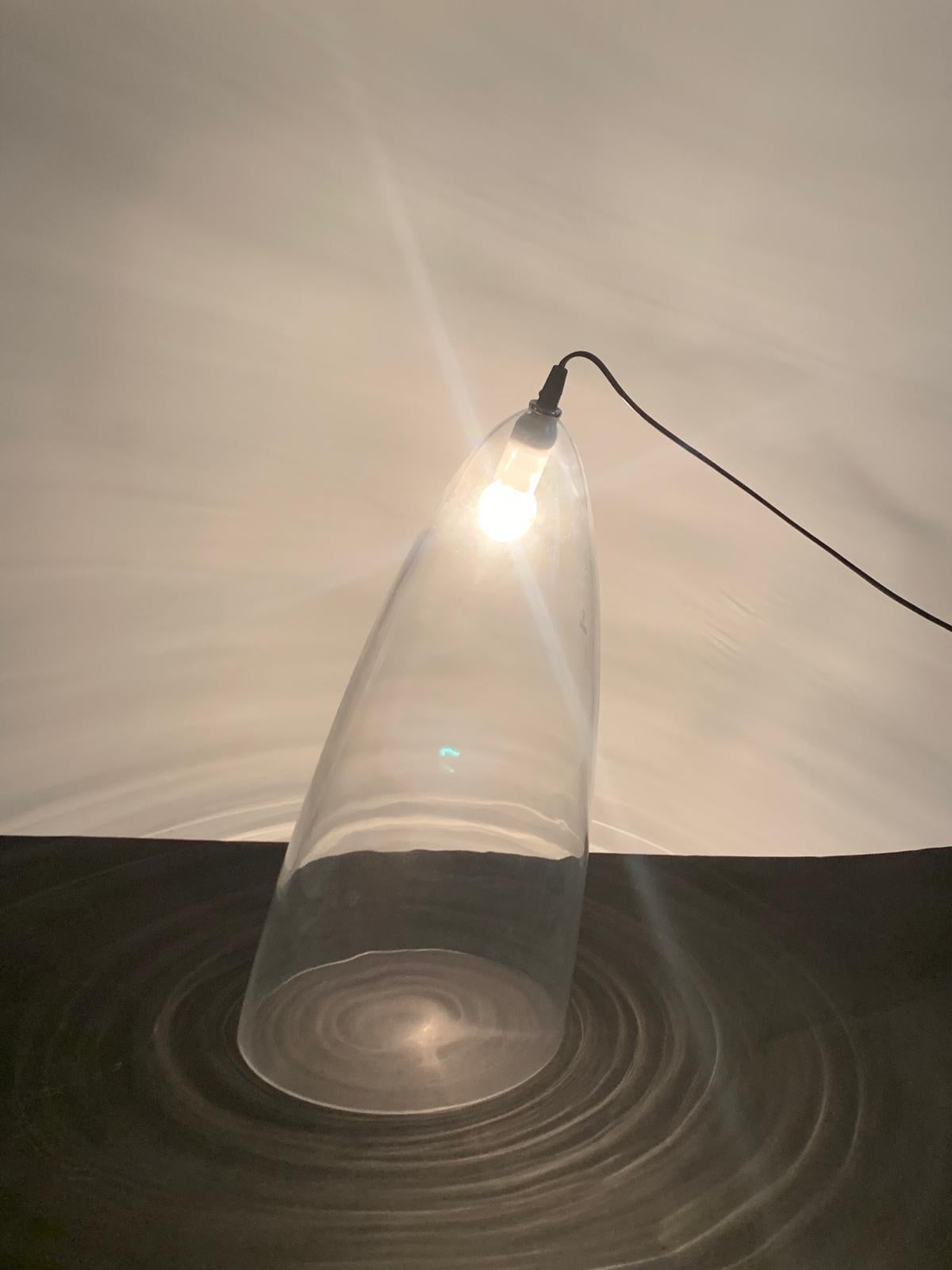 Moderne Lampe de table en verre de Murano modèle Ghost par Angelo Mangiarotti pour Skipper, Italie en vente