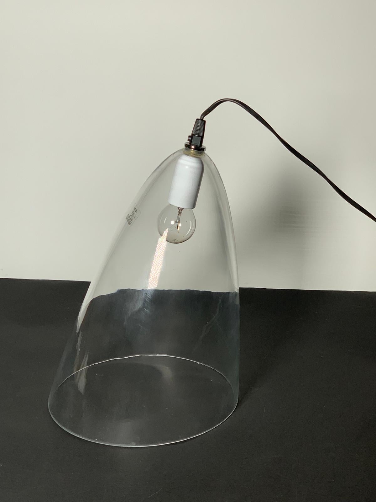 italien Lampe de table en verre de Murano modèle Ghost par Angelo Mangiarotti pour Skipper, Italie en vente