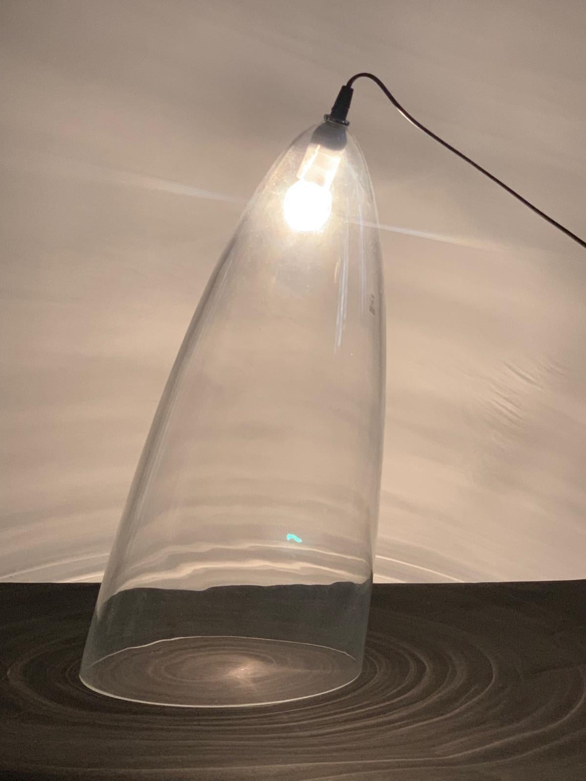 Lampe de table en verre de Murano modèle Ghost par Angelo Mangiarotti pour Skipper, Italie en vente 1