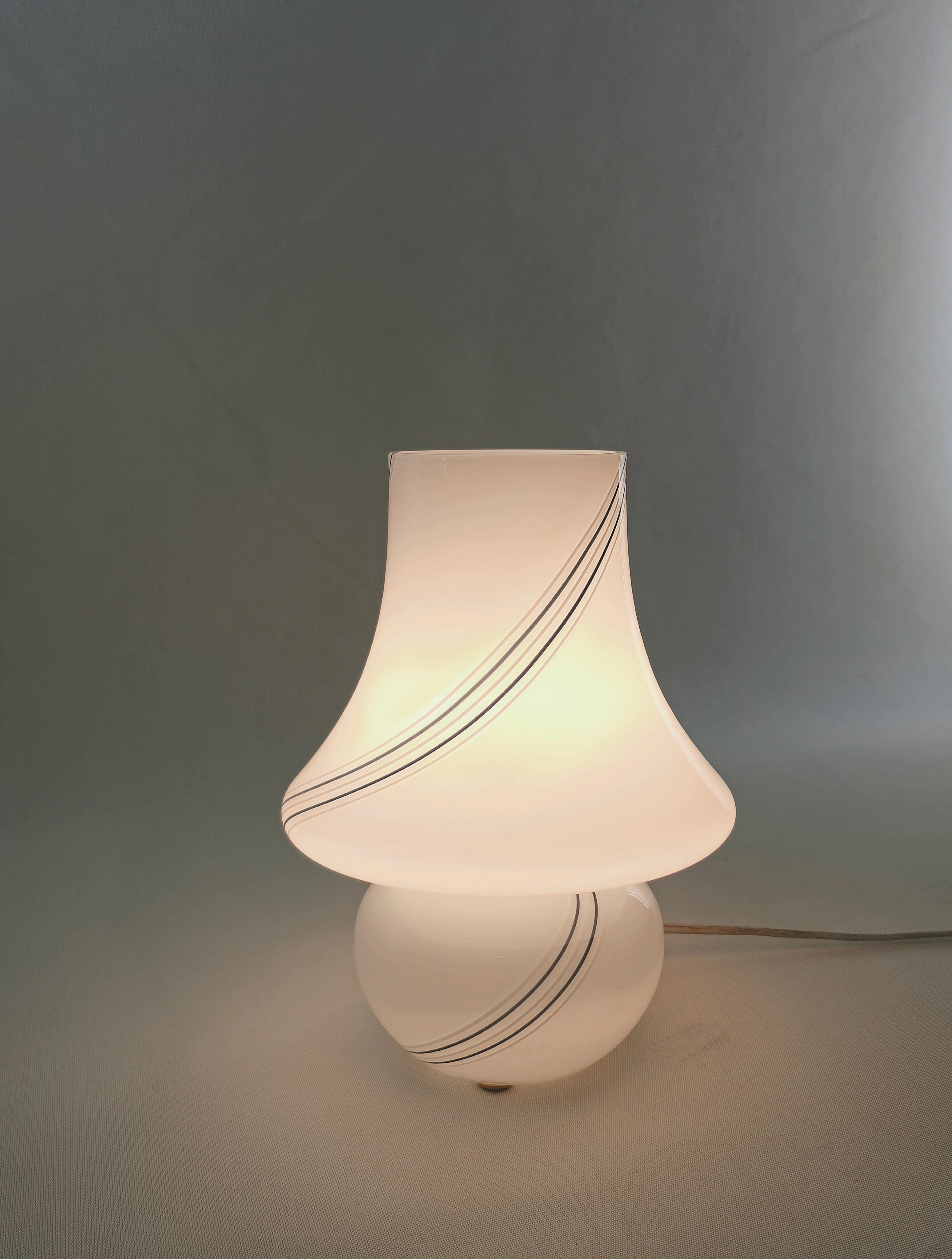 Murano Glass Table Lamp Gino Vistosi Venini Midcentury Modern Italy 1960s For Sale 4