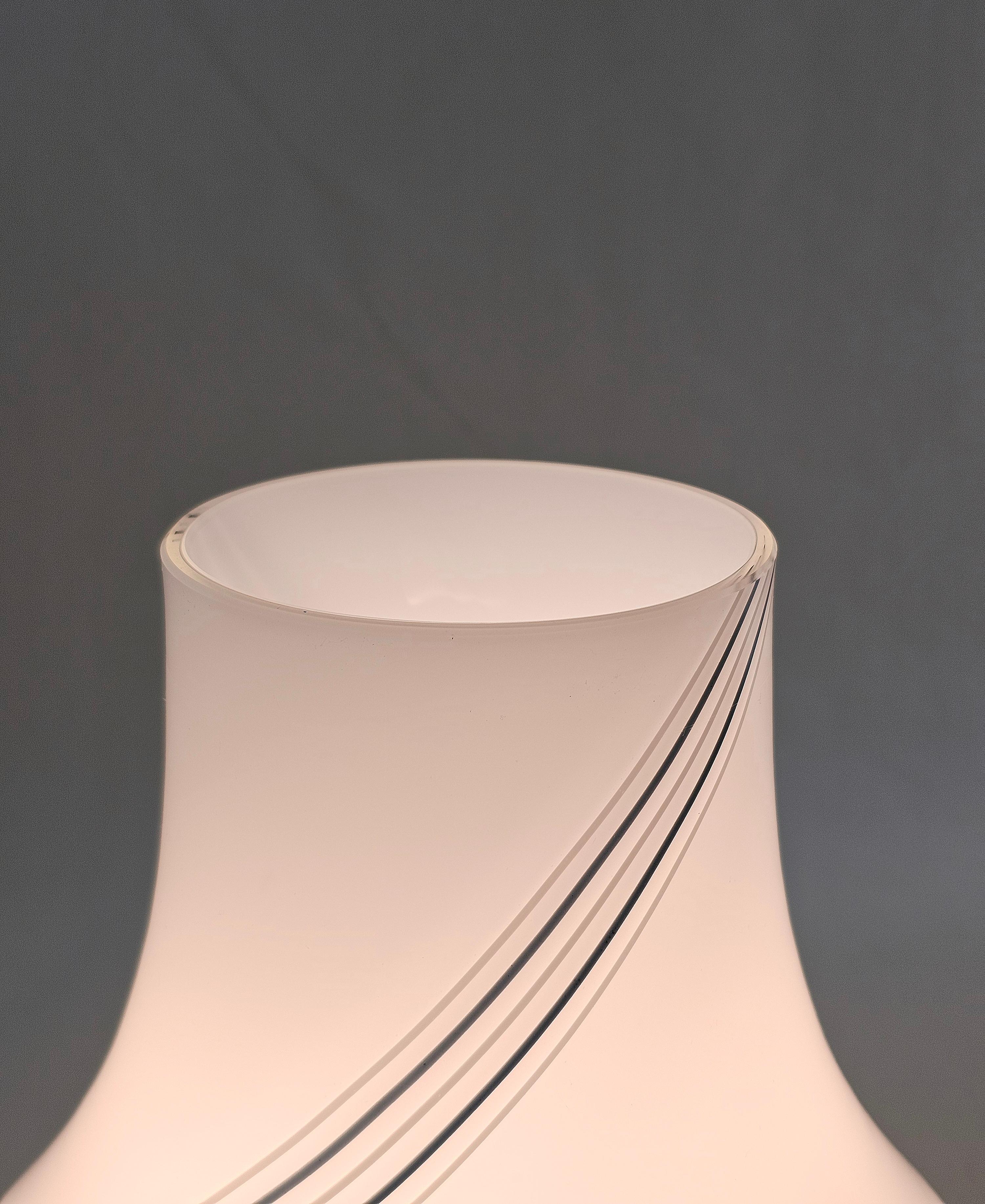 Italian Murano Glass Table Lamp Gino Vistosi Venini Midcentury Modern Italy 1960s For Sale