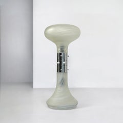 Murano Glass Table Lamp - Hourglass Shape Mouth-Blown Glass and Chrome, 1970s