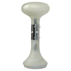 Murano Glass Table Lamp - Hourglass Shape Mouth-Blown Glass and Chrome, 1970s