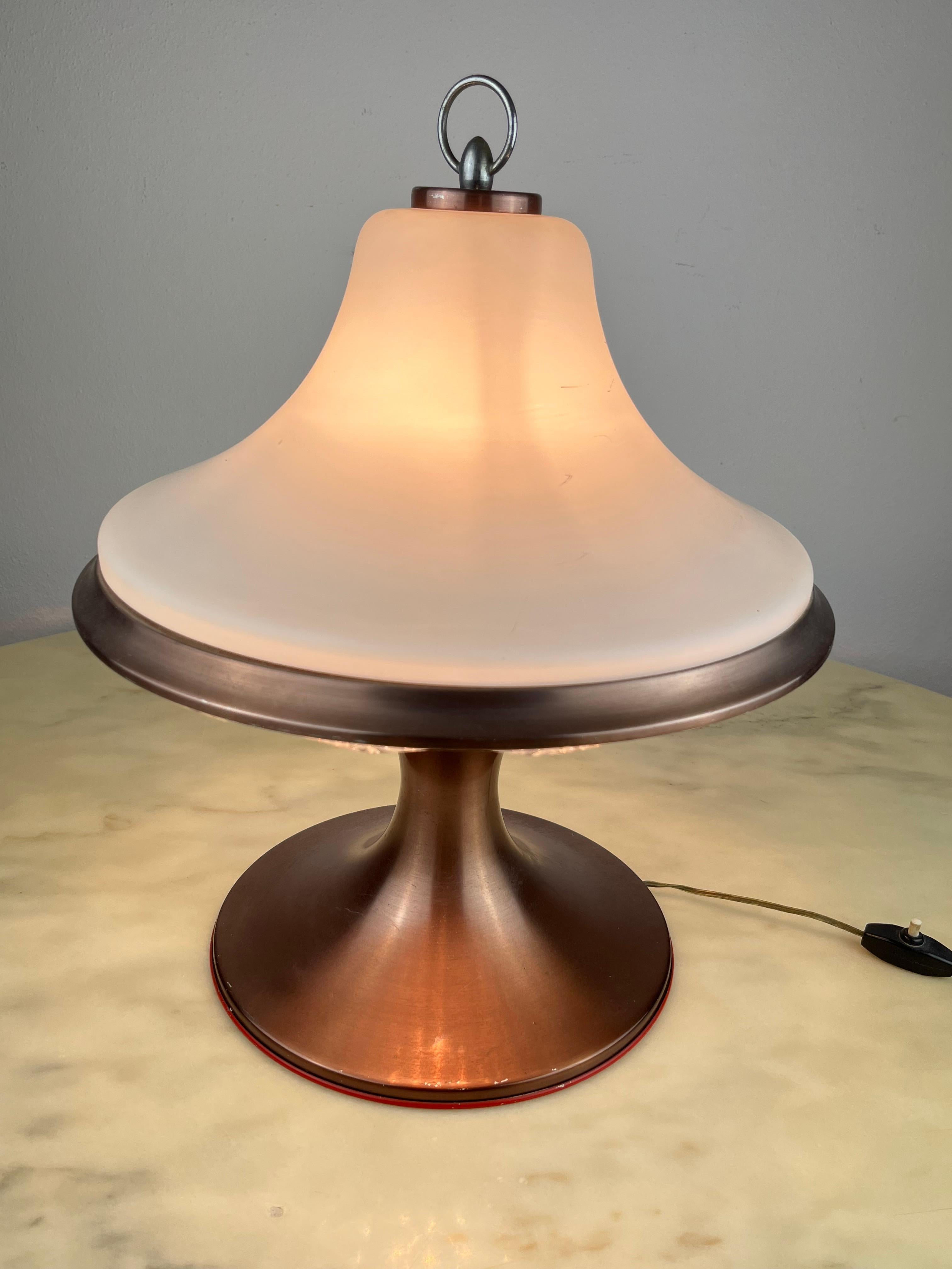 Murano Glass Table Lamp, Italy, 1960s In Good Condition For Sale In Palermo, IT