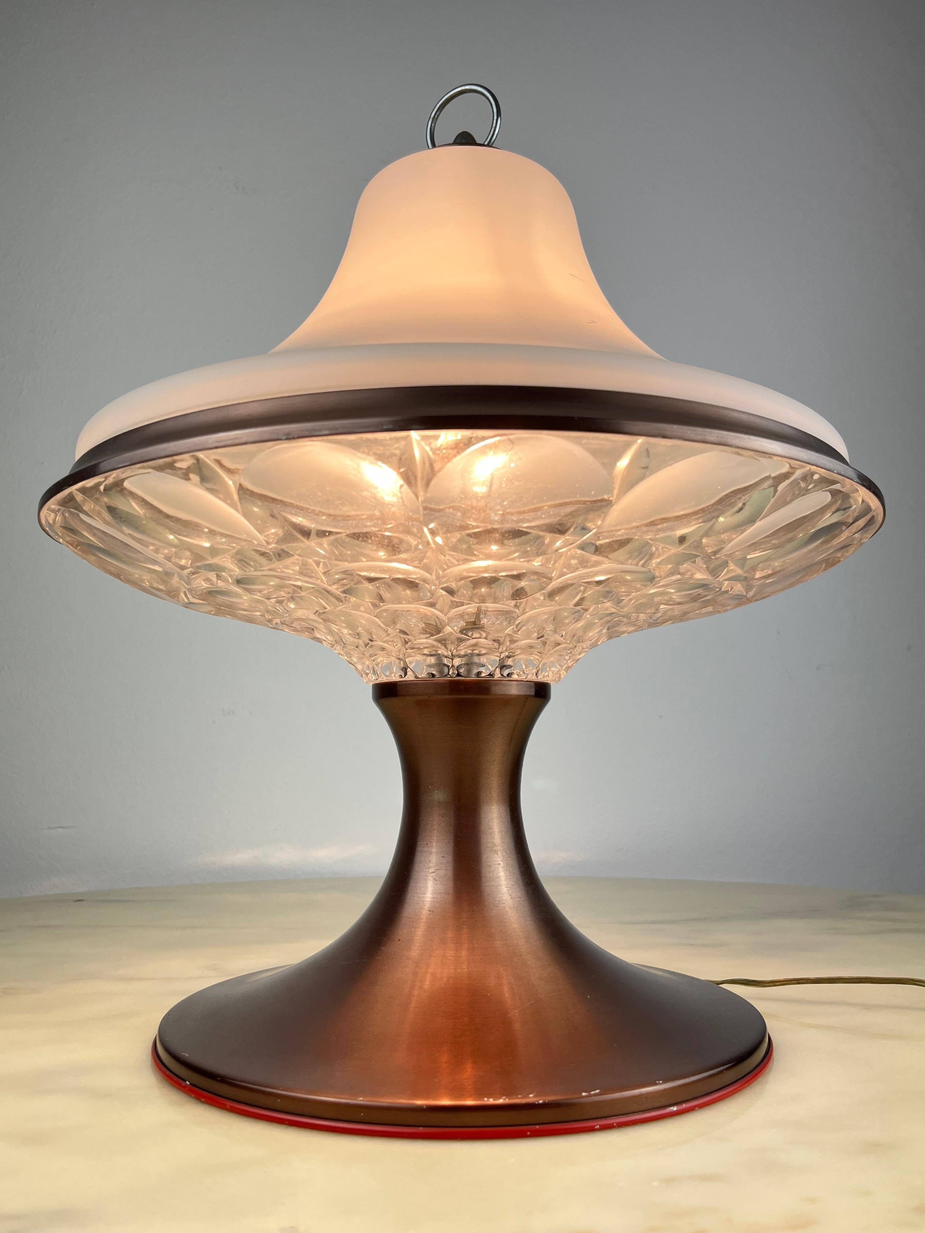 Mid-20th Century Murano Glass Table Lamp, Italy, 1960s For Sale
