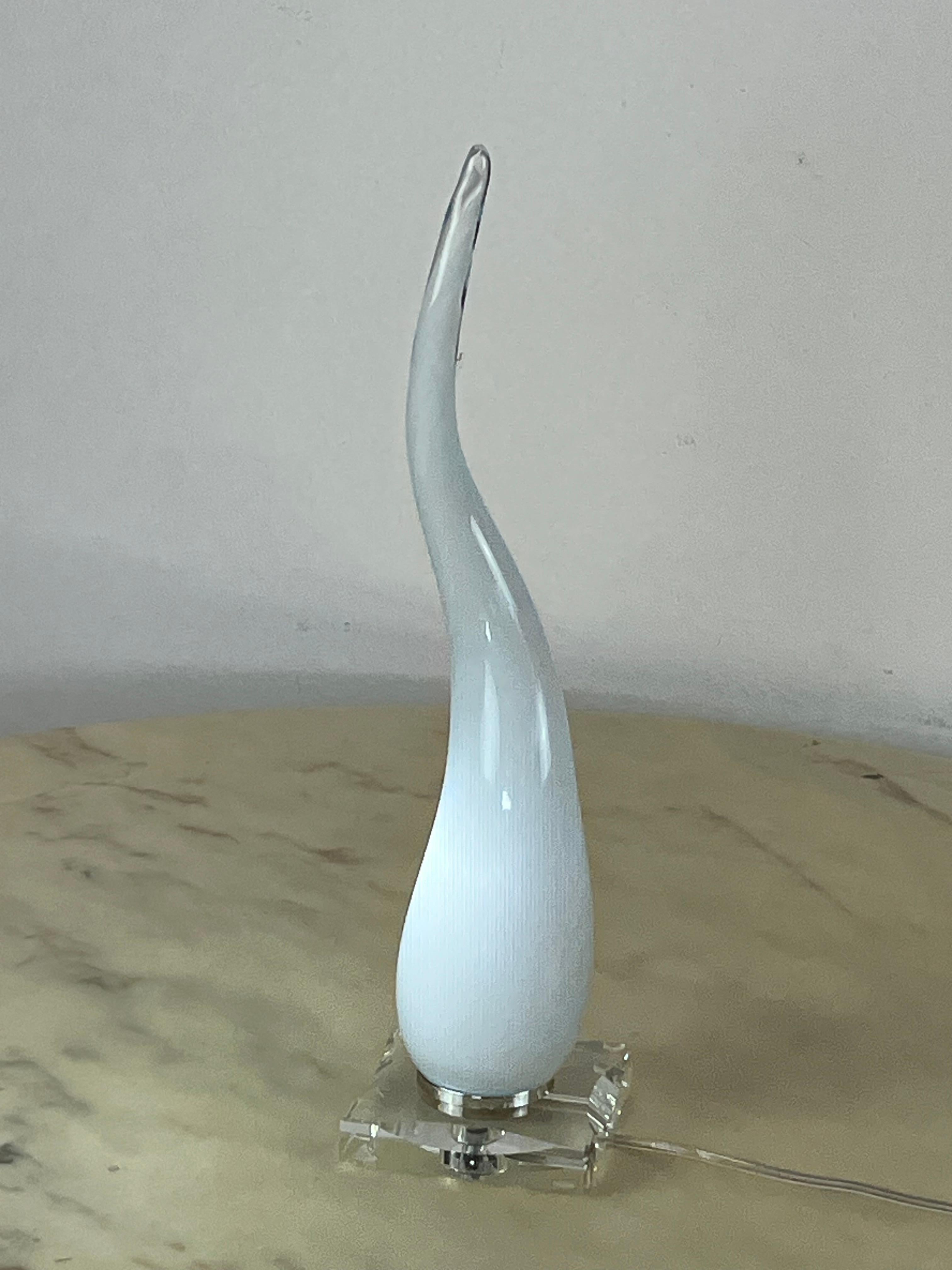 Late 20th Century Murano Glass Table Lamp, Italy, 1990s For Sale