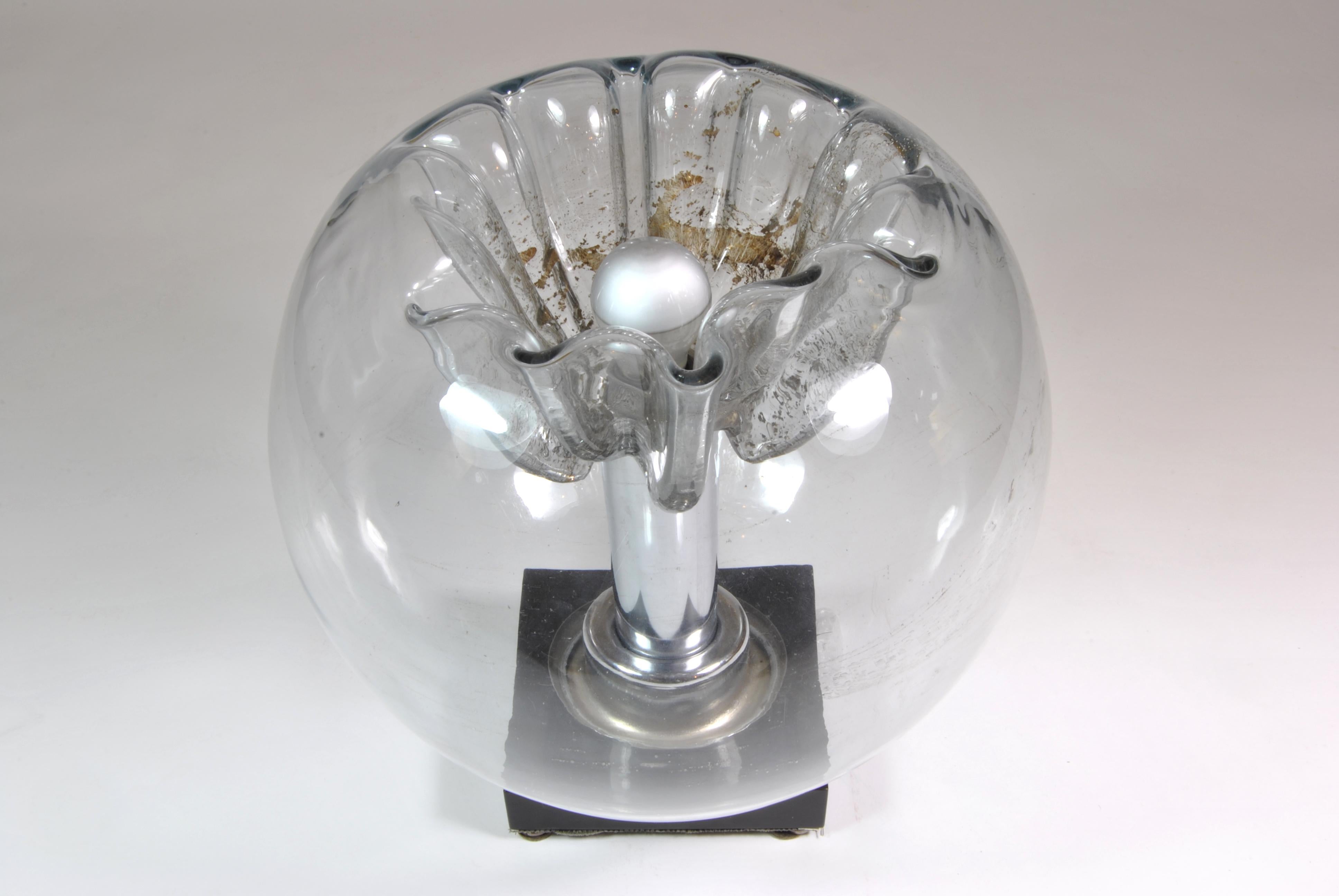 Mid-Century Modern Murano Glass Table Lamp Mazzega, Italy, 1970 For Sale