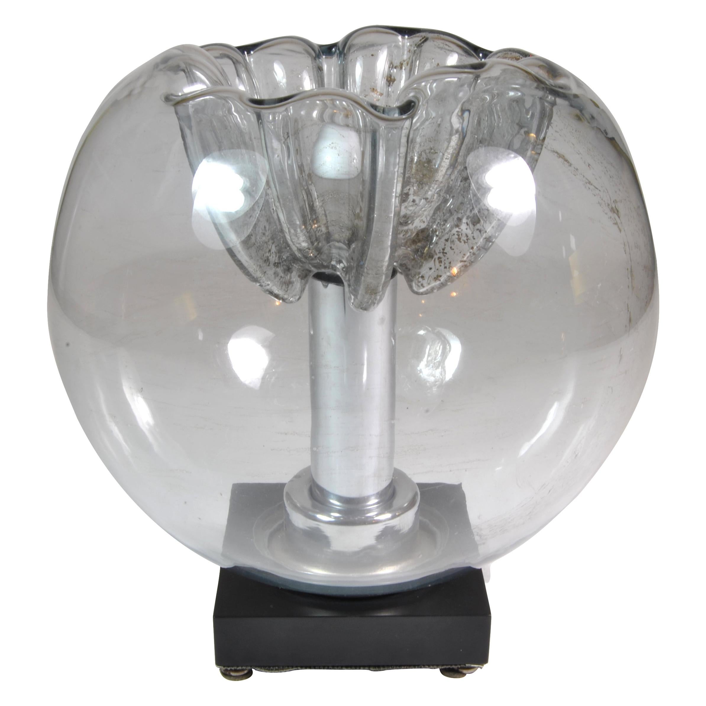 Lampada da tavolo in vetro di Murano Mazzega, Italia, 1970 in vendita