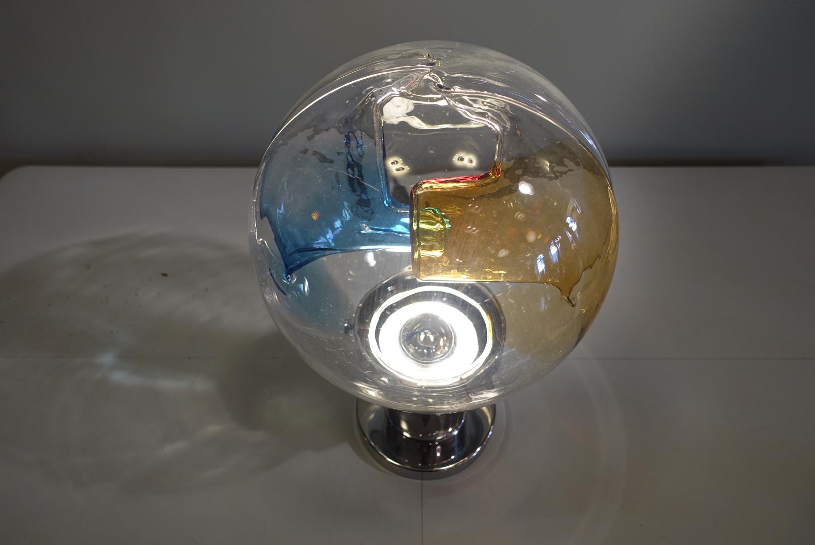 Murano Glass Table Lamp Membrana Series by Toni Zuccheri for Venini, circa 1960 9