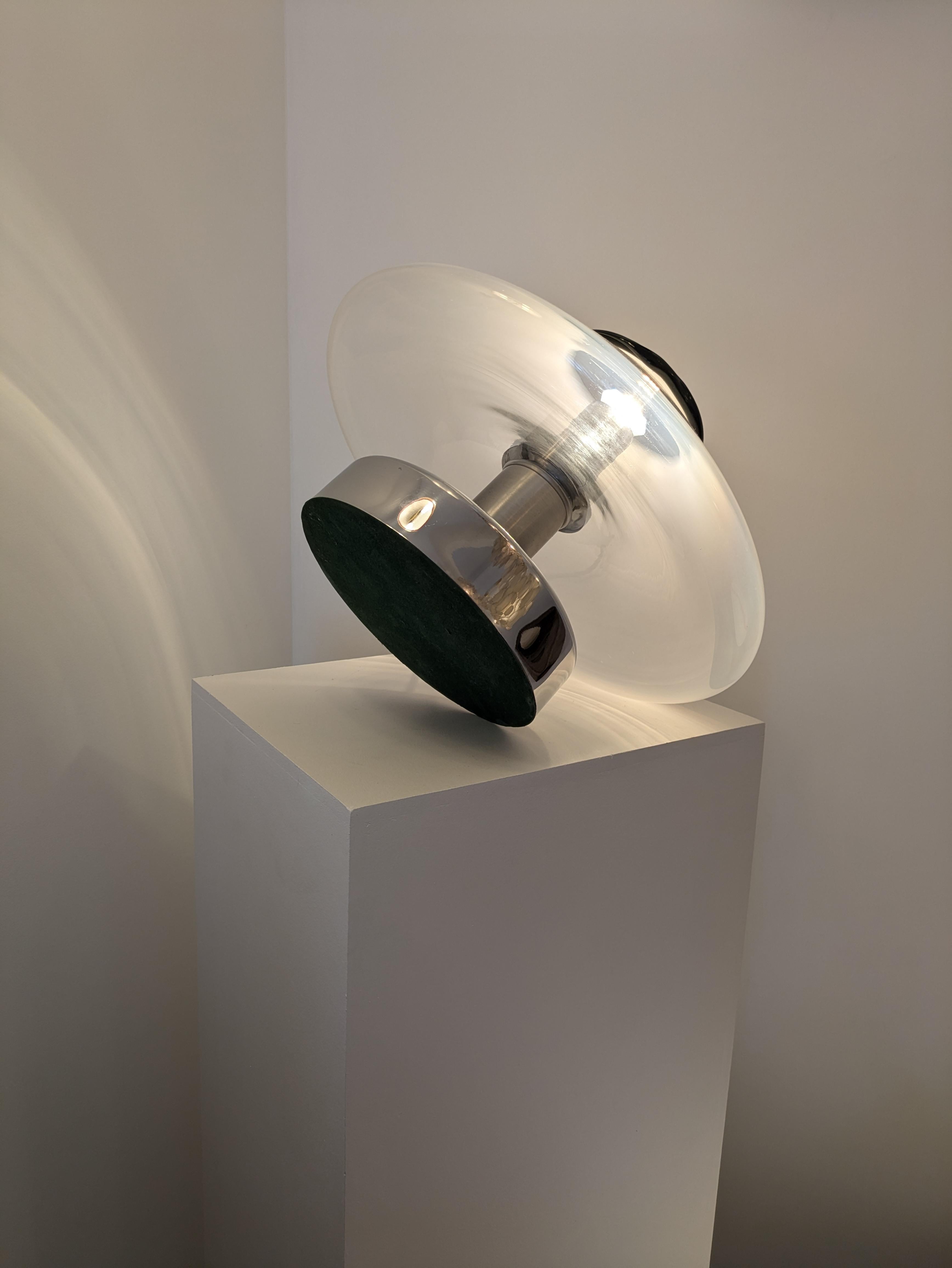 Hand-Crafted Murano Glass Table Lamp, model 
