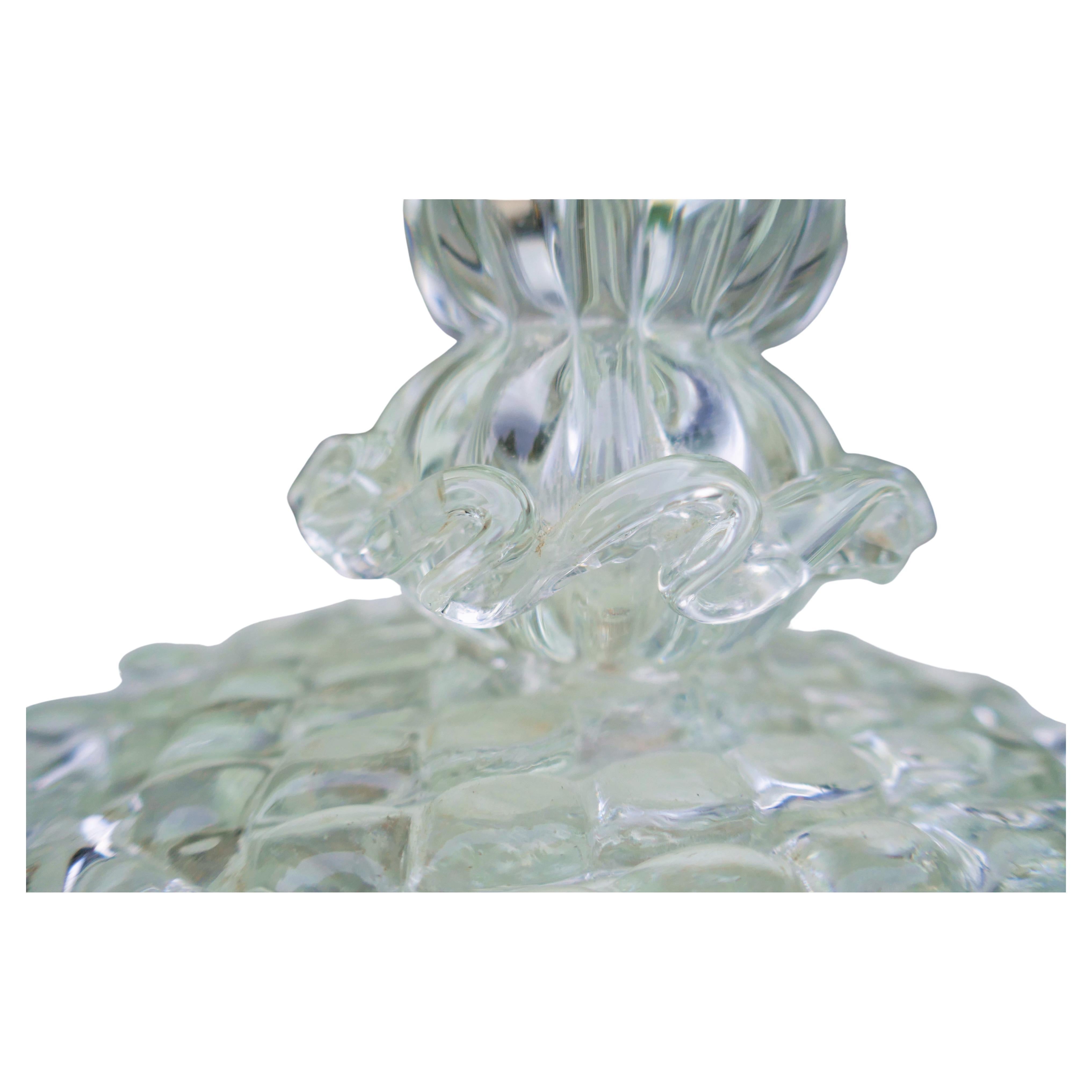 Lámpara de mesa de cristal de Murano, estilo Seguso Barovier - crinolina en venta 4