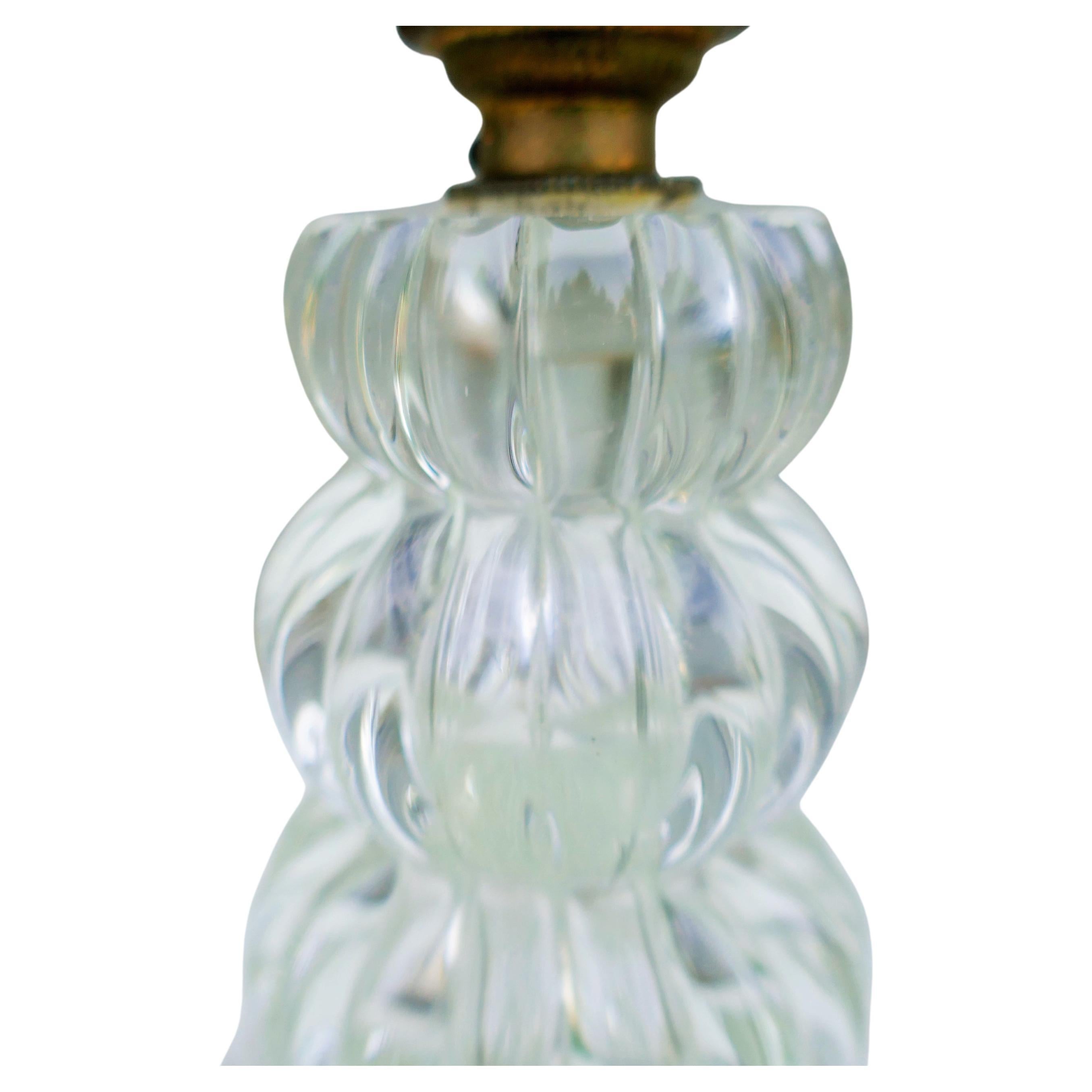 Lámpara de mesa de cristal de Murano, estilo Seguso Barovier - crinolina en venta 6