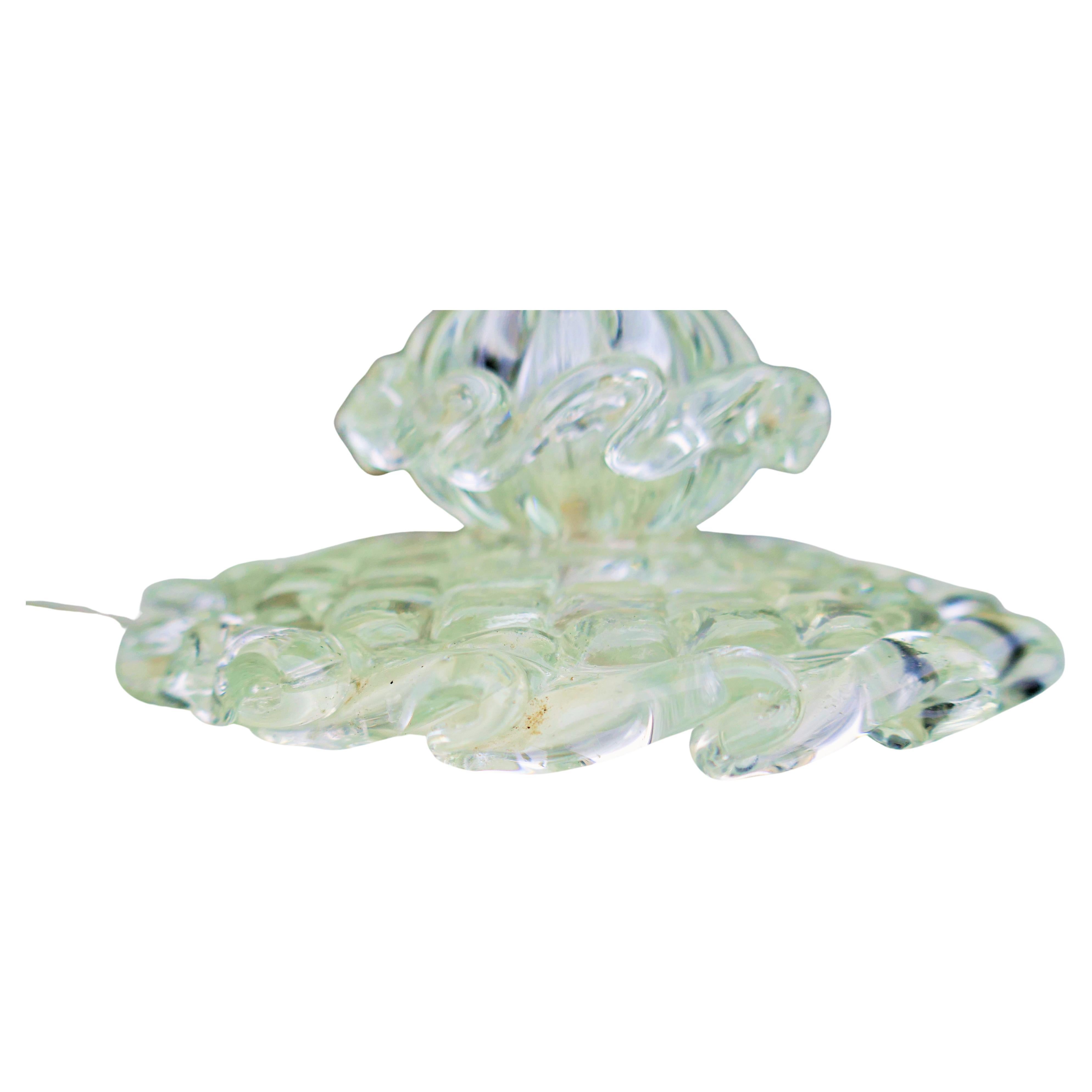 Lámpara de mesa de cristal de Murano, estilo Seguso Barovier - crinolina en venta 8