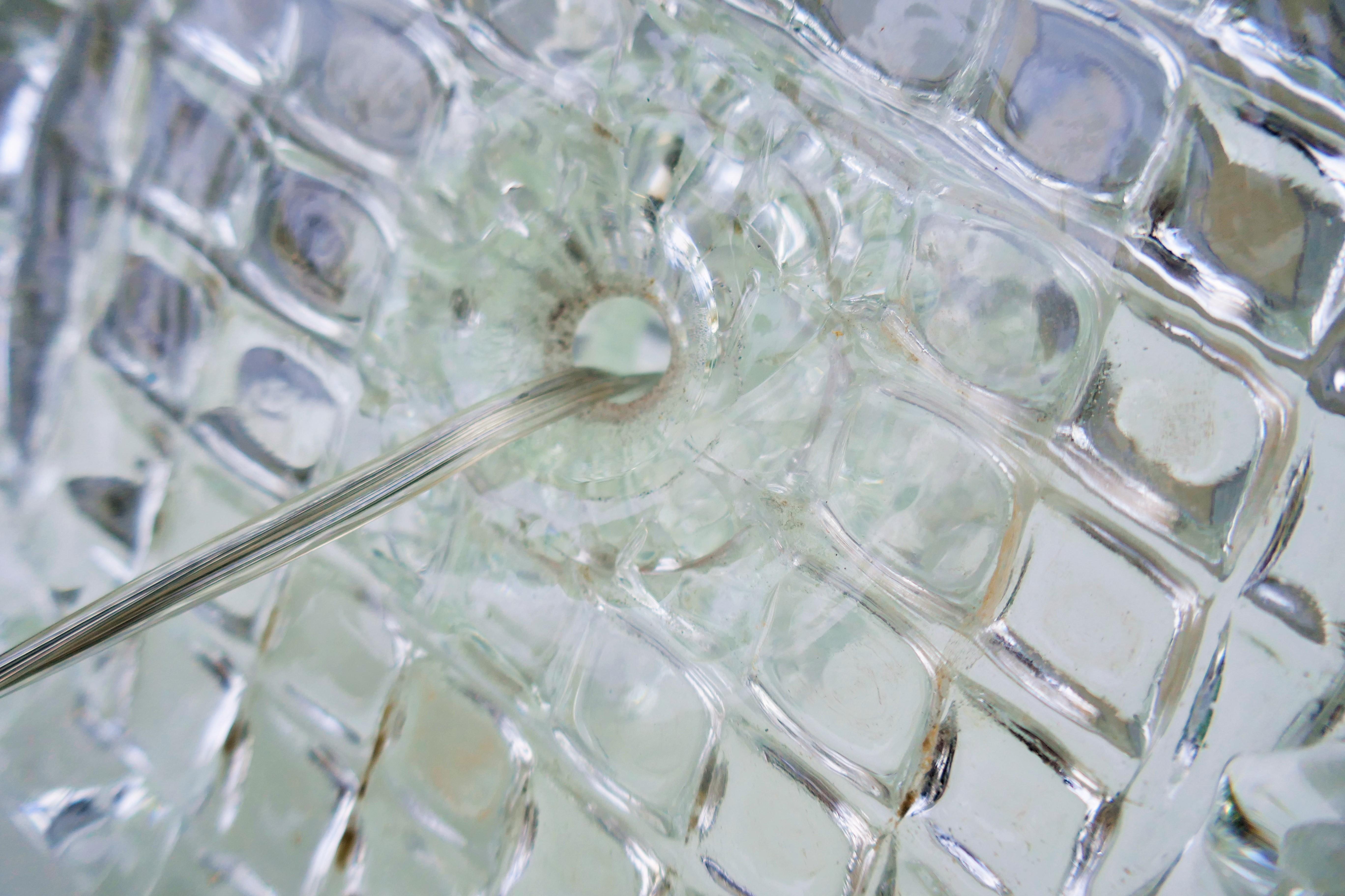 Lámpara de mesa de cristal de Murano, estilo Seguso Barovier - crinolina en venta 9