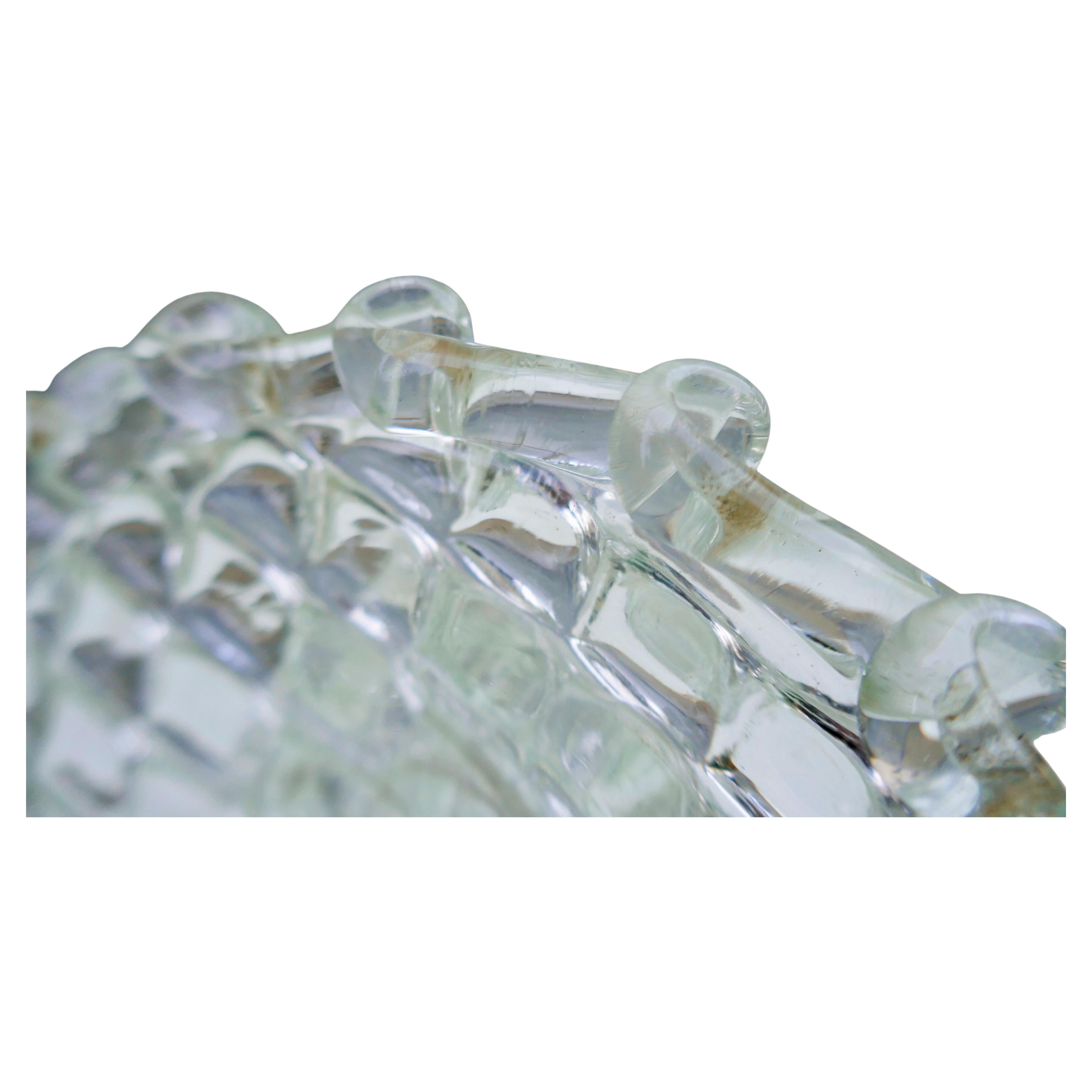 Lámpara de mesa de cristal de Murano, estilo Seguso Barovier - crinolina Italiano en venta