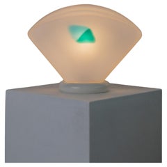 Murano Glass Table Lamp Shell Silhouette Postmodern Memphis Style Italy, 1980s