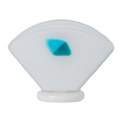 Lámpara de mesa de cristal de Murano Silueta de concha Estilo Memphis postmoderno Italia, años 80