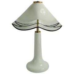 Vintage Murano Glass Table Lamp with Glass Base and Shade Attributed to Tagliapietra