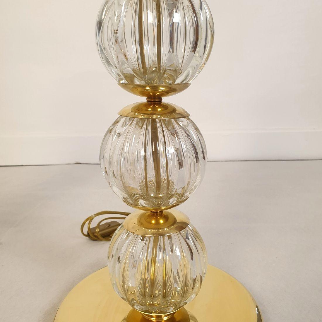 Murano glass table lamps - a pair In Excellent Condition In Dallas, TX