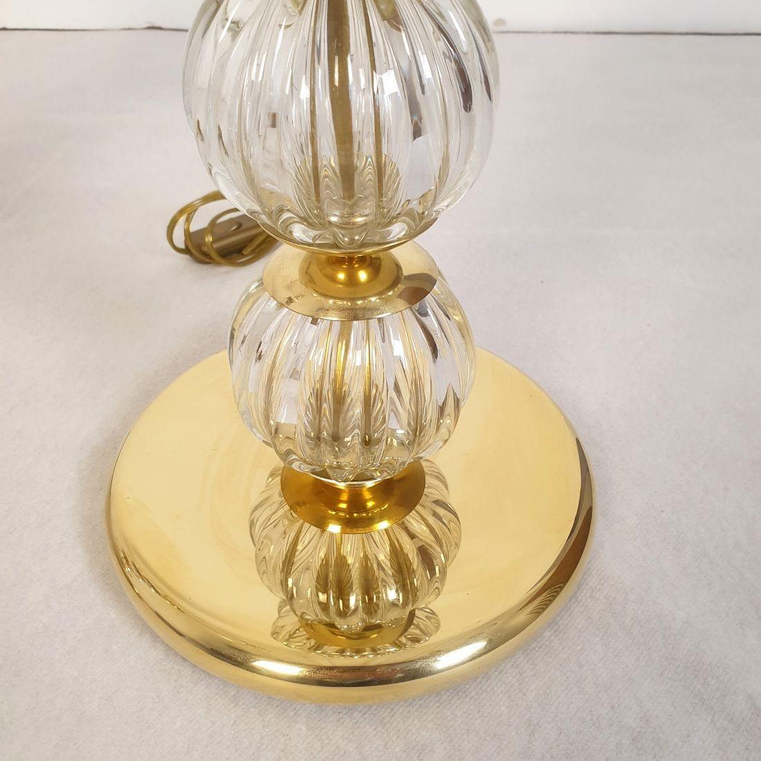 Late 20th Century Murano glass table lamps - a pair