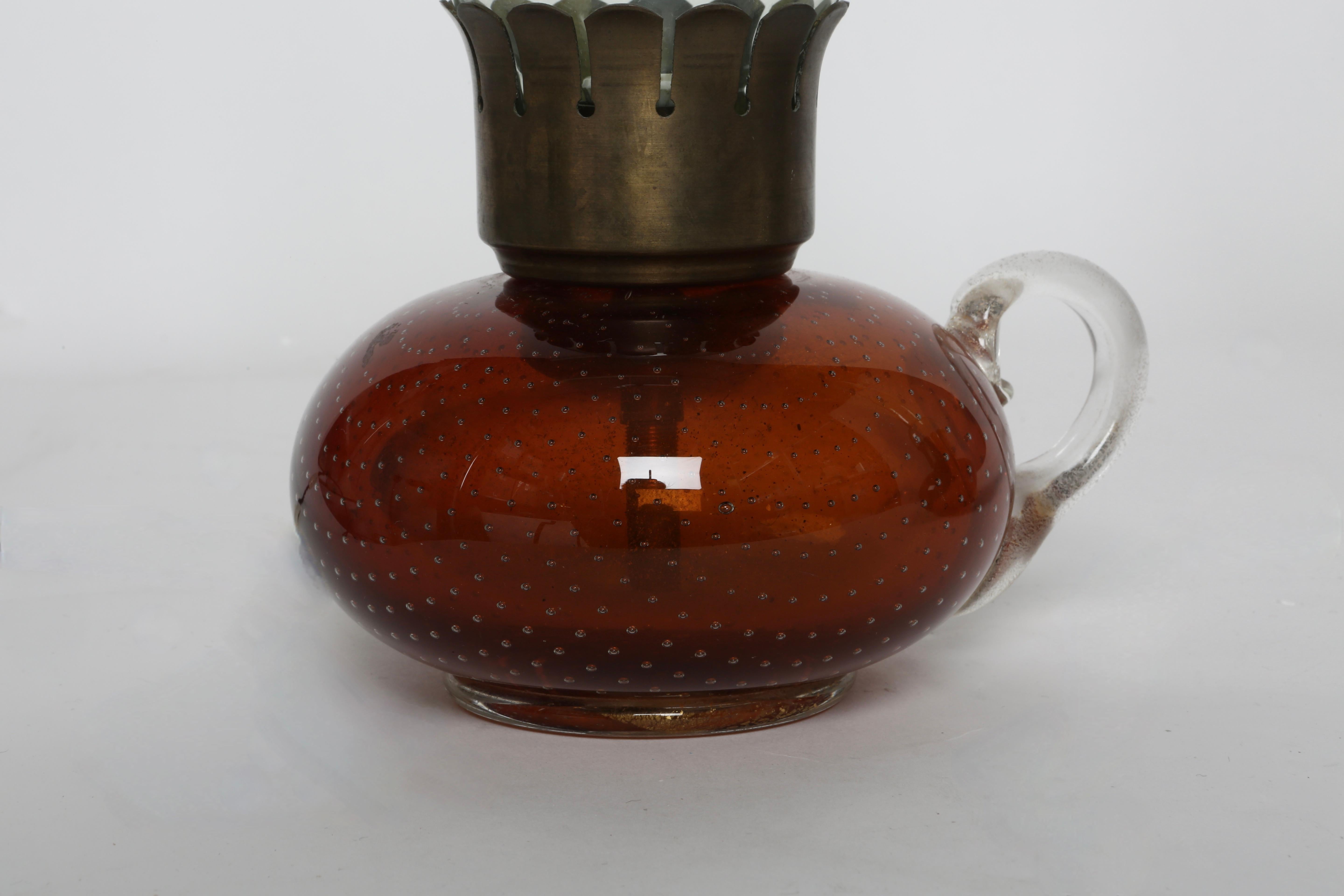 Muranoglas-Tischlampen von Archimede Seguso, Paar im Angebot 6