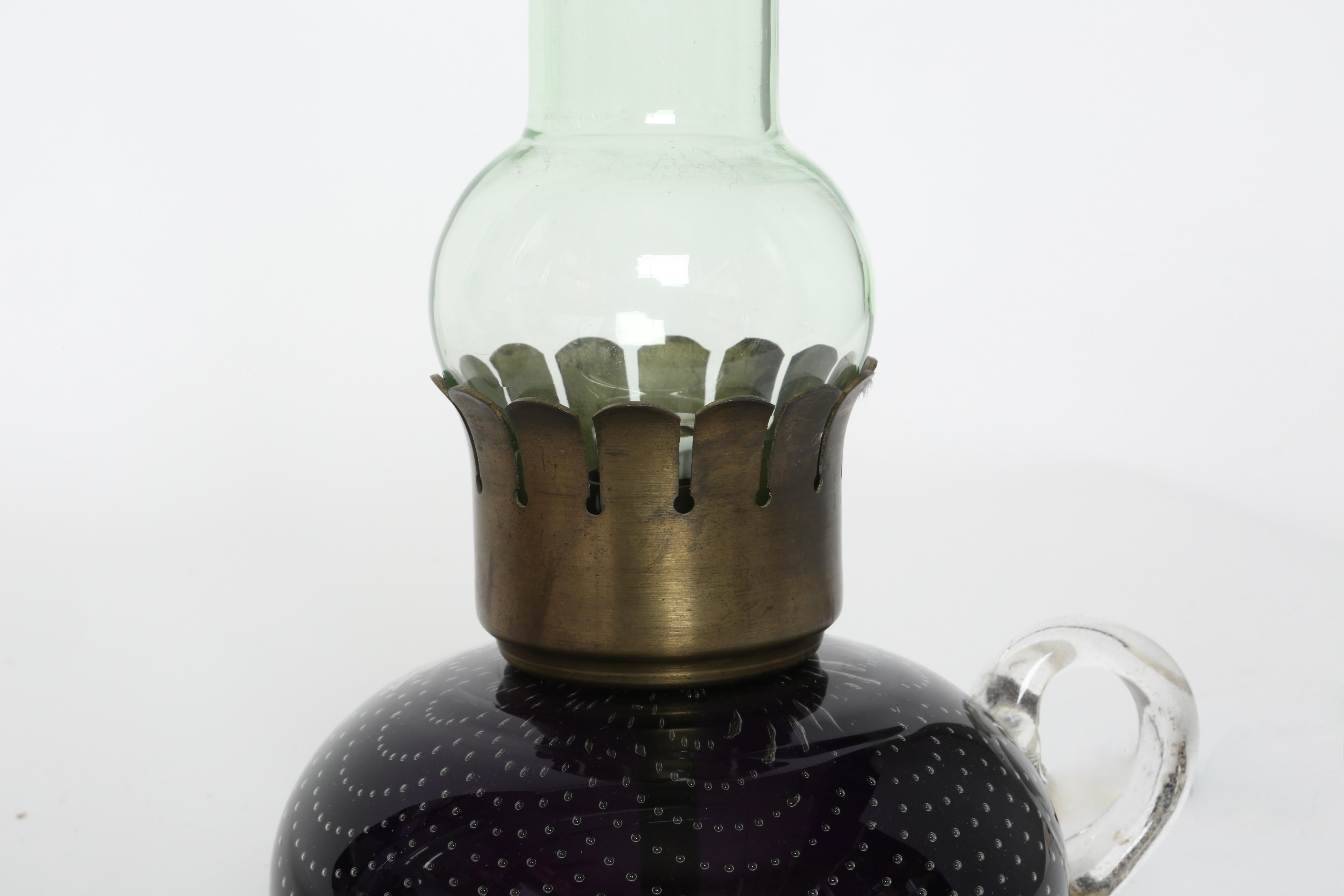 Muranoglas-Tischlampen von Archimede Seguso, Paar im Angebot 9