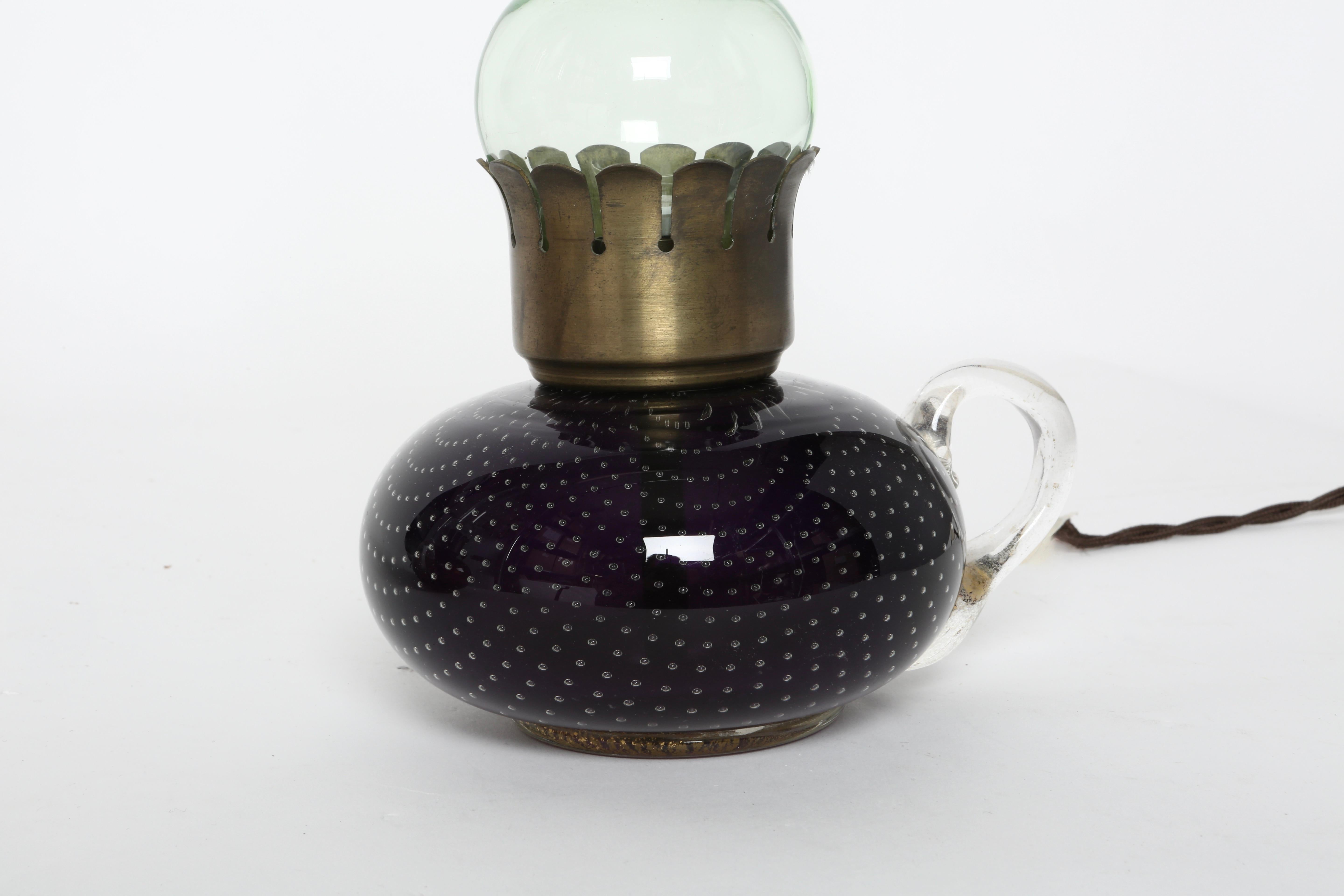 Muranoglas-Tischlampen von Archimede Seguso, Paar im Angebot 10