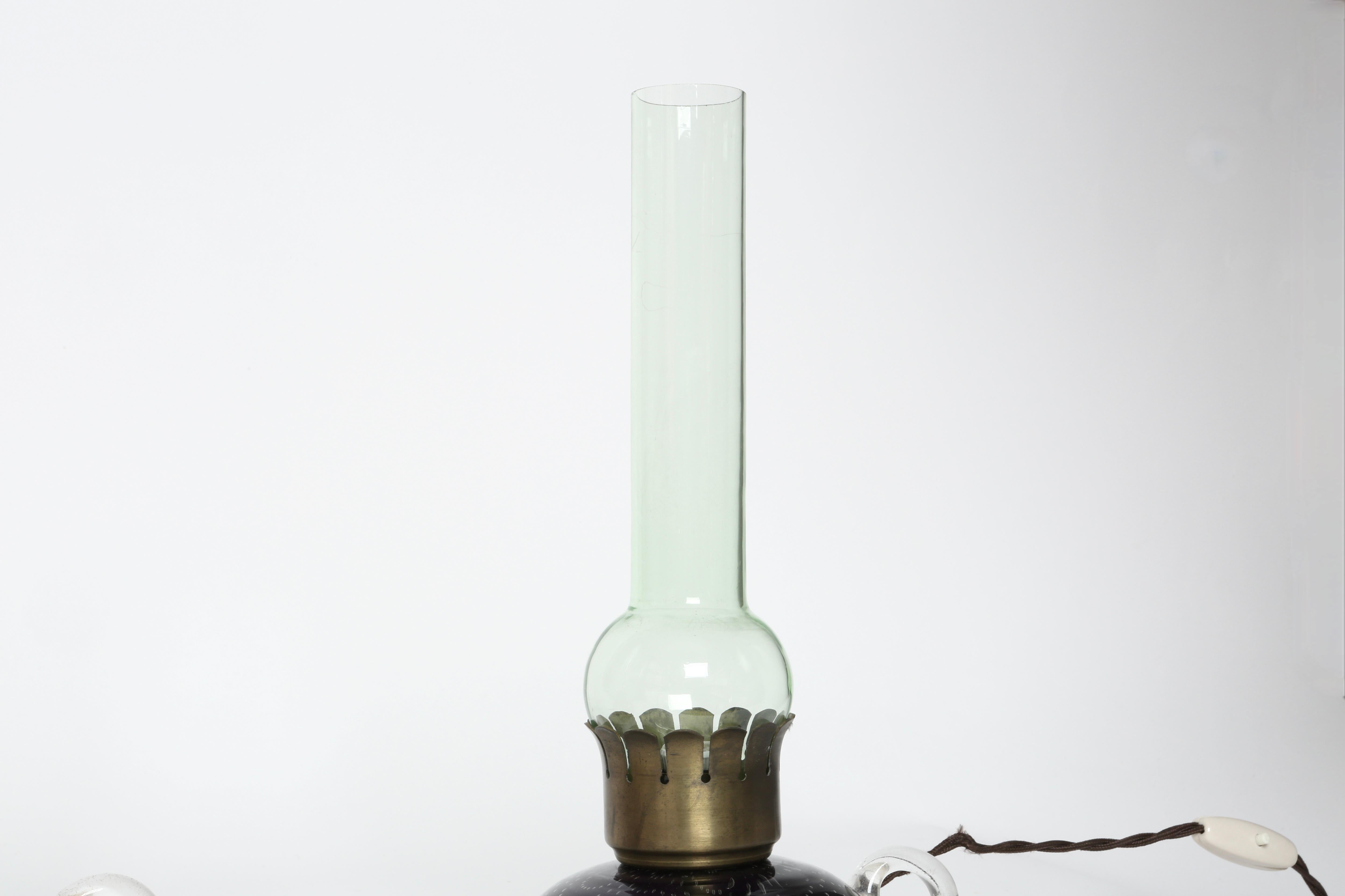 Muranoglas-Tischlampen von Archimede Seguso, Paar im Angebot 2