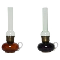 Murano glass table lamps by Archimede Seguso, a pair Italy circa 1950s