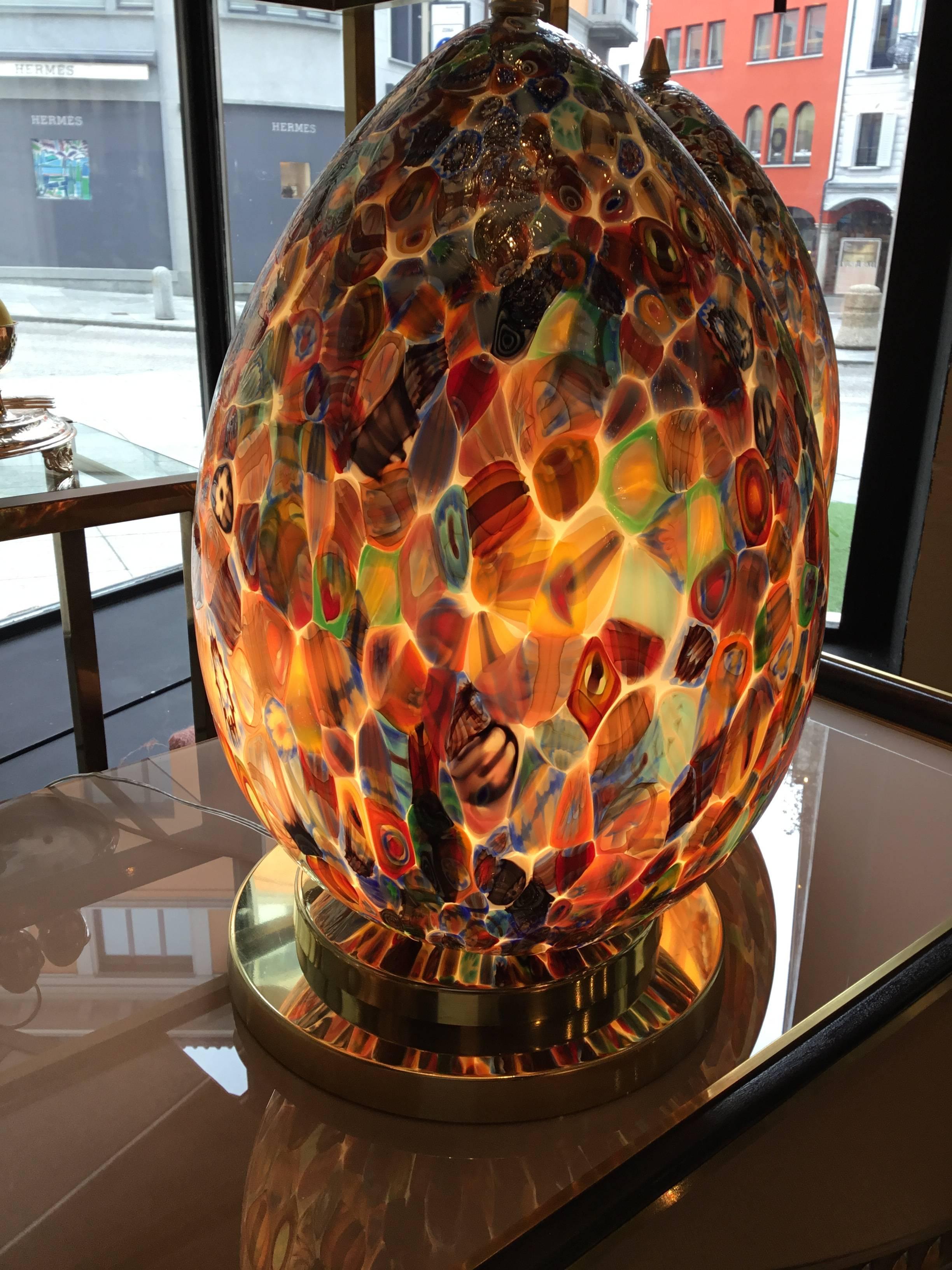 Italian Murano Glass Table Lamps
