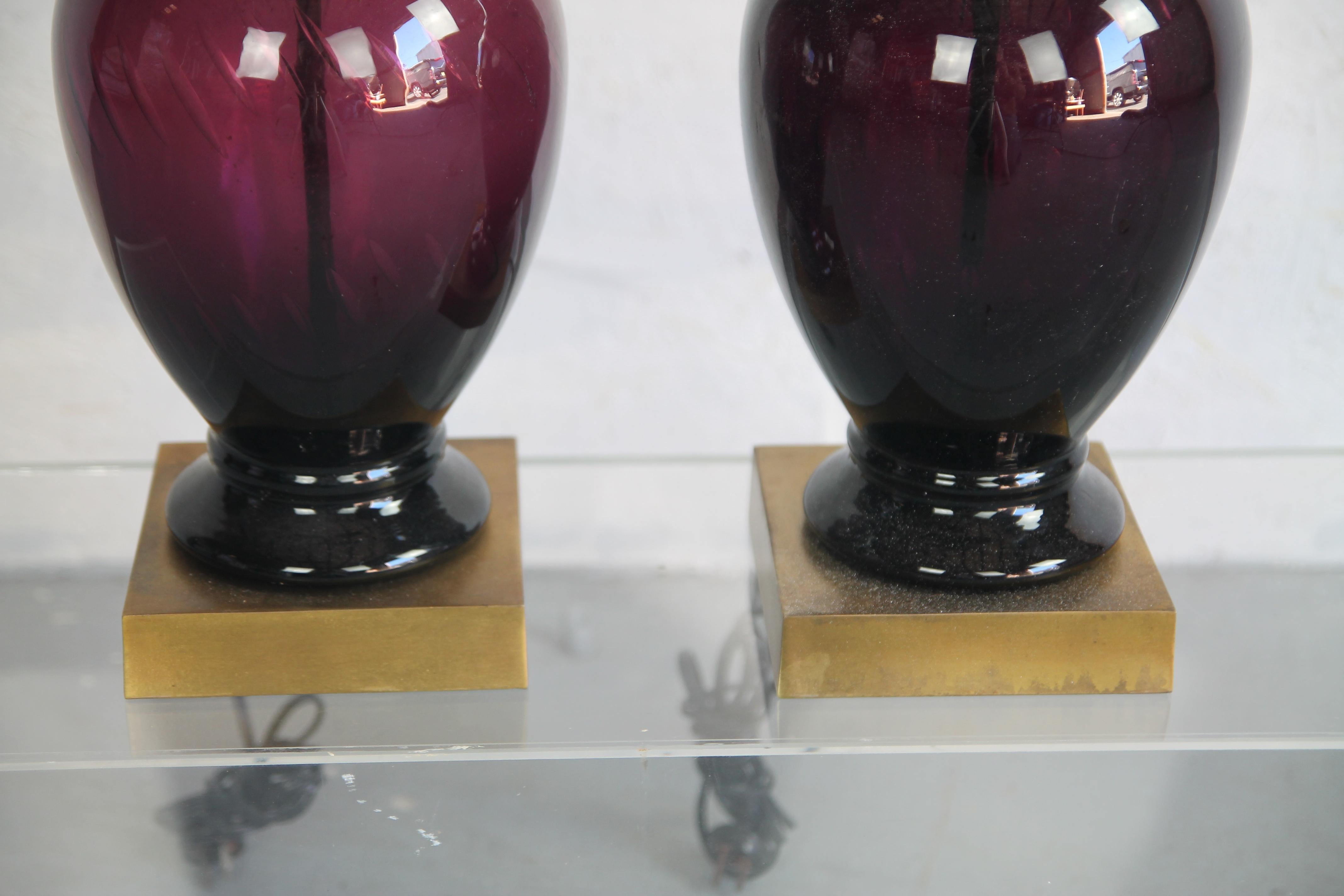 Italian Murano Glass Table Lamps For Sale