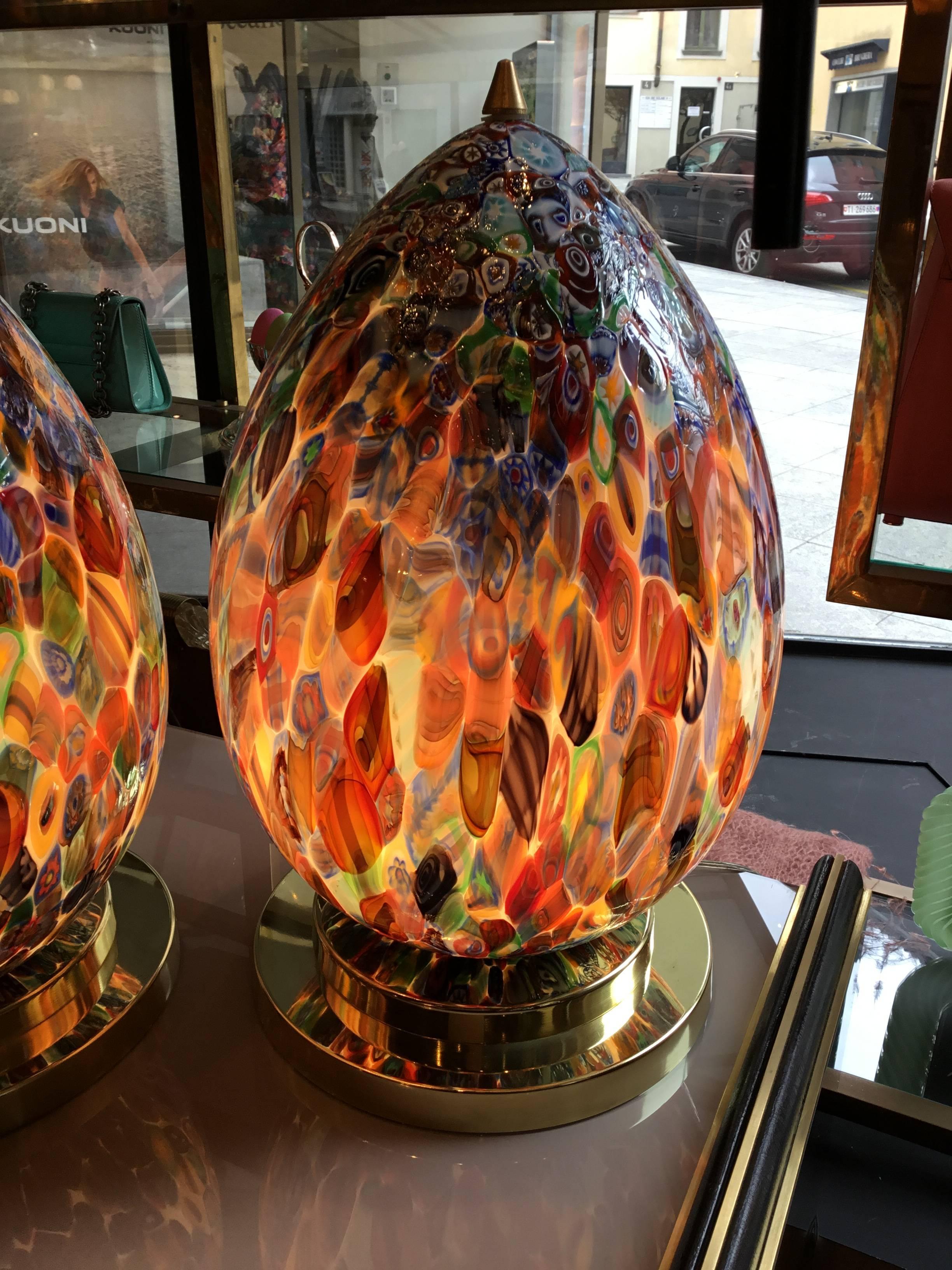 Late 20th Century Murano Glass Table Lamps