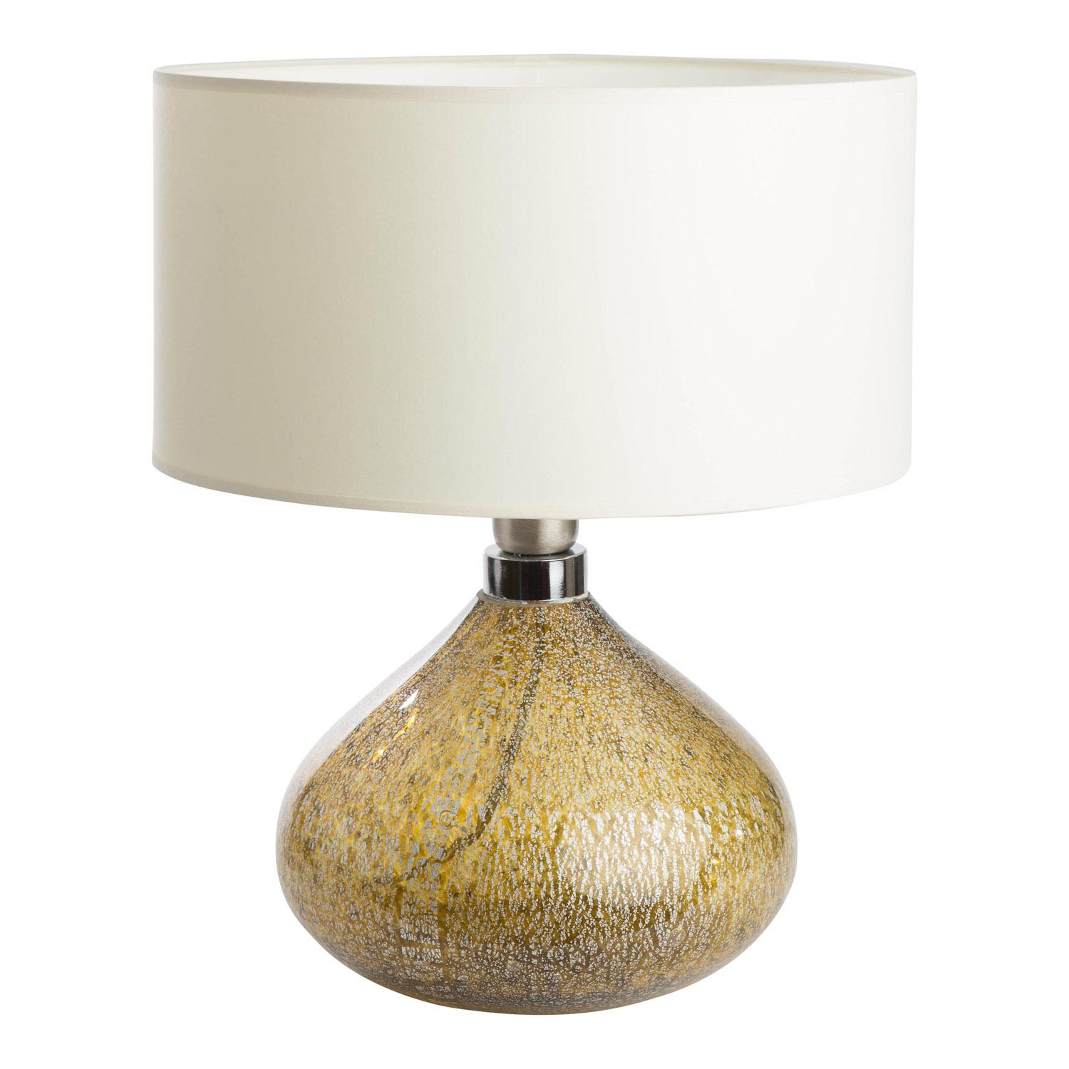 Italian Murano Glass Table lamps in Amber & real Silver Leaf - by LAVAI  For Sale